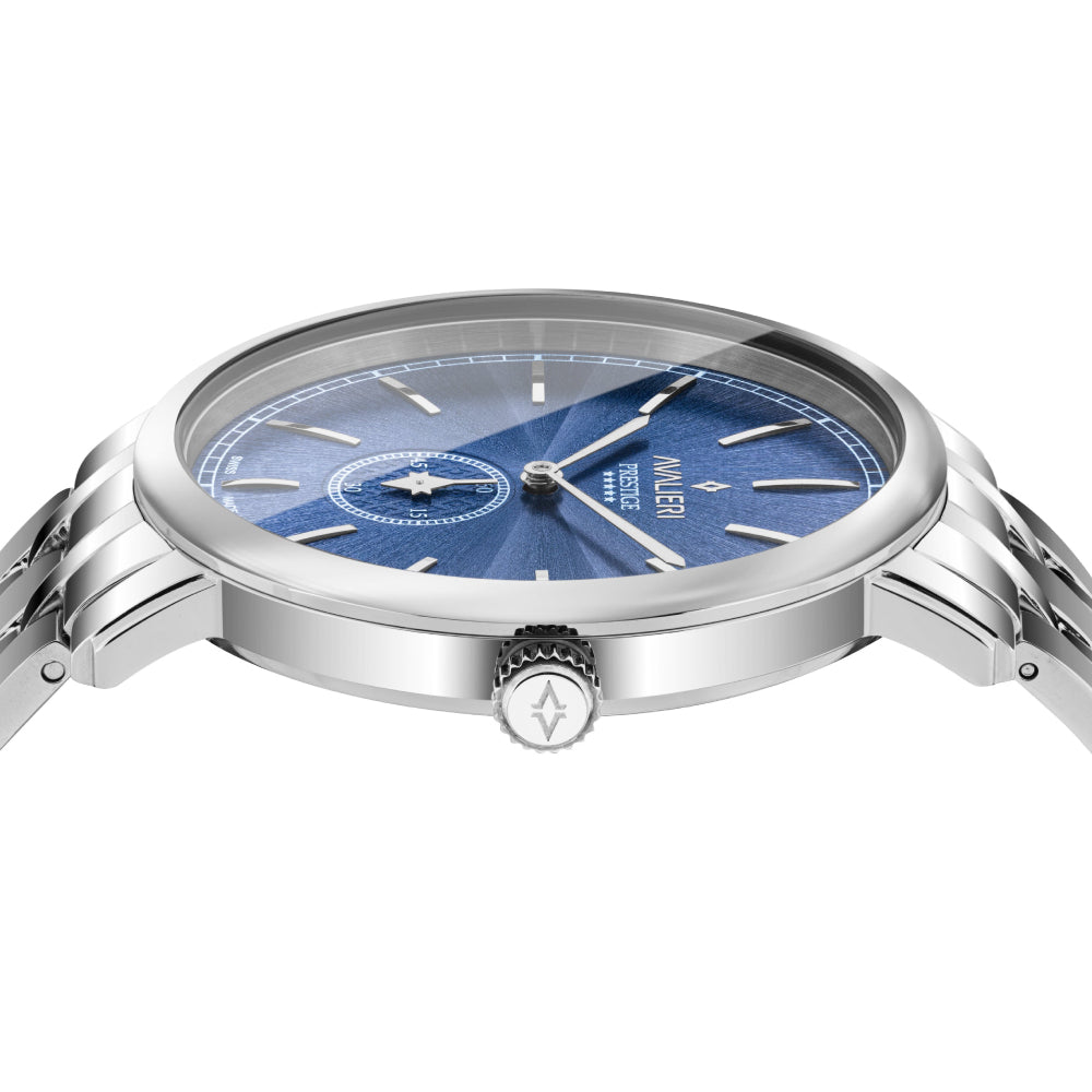 ساعة أفاليري برستيج الرجالية بحركة كوارتز السويسرية ولون مينا أزرق - AP-0034