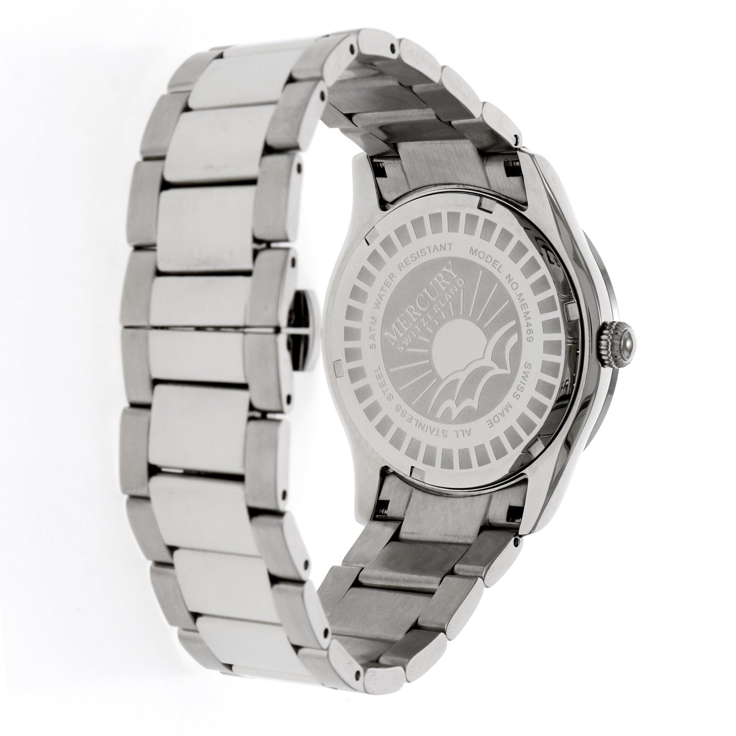 Mercury Men's Swiss Quartz Watch with White Dial - MER-0053