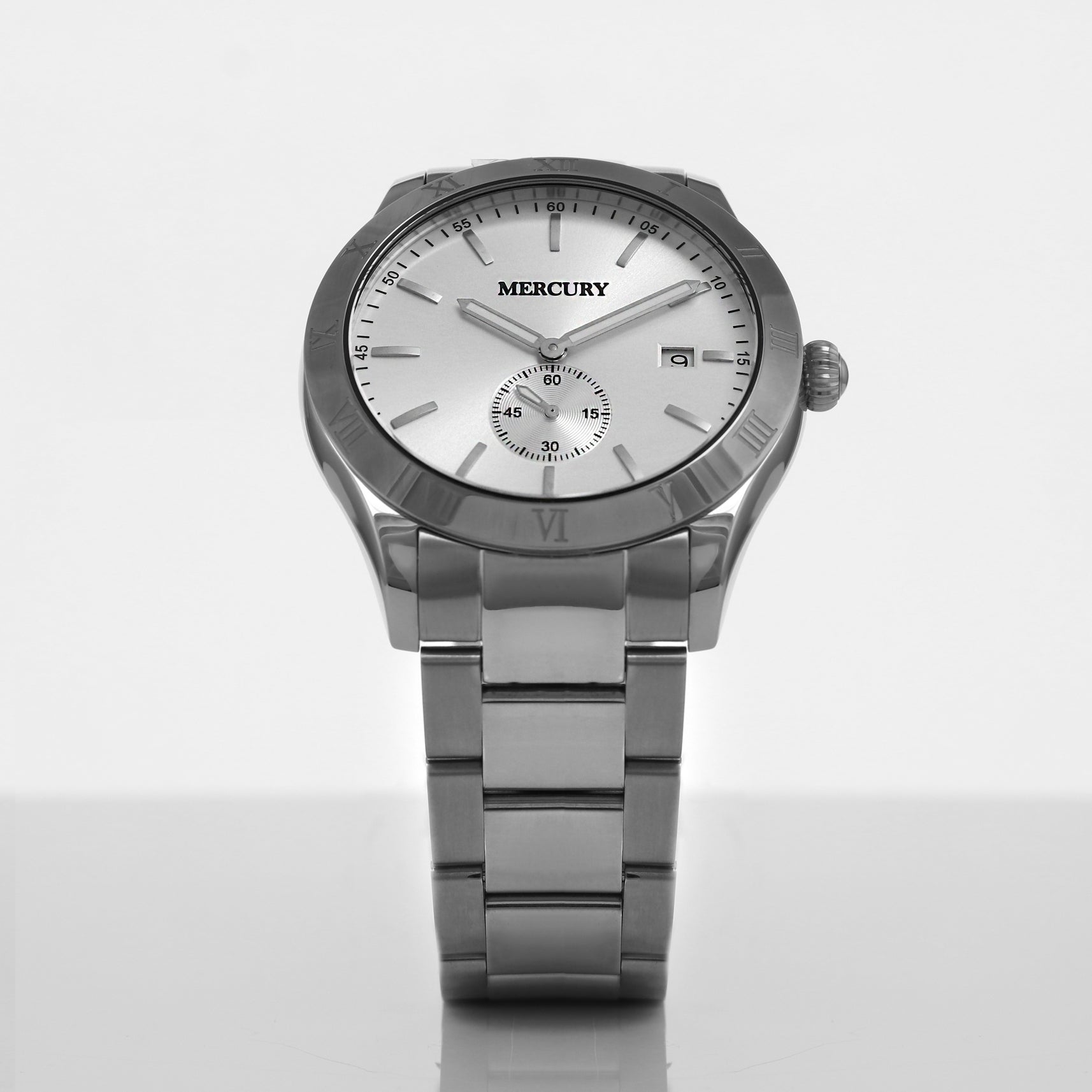 Mercury Men's Swiss Quartz Watch with White Dial - MER-0053