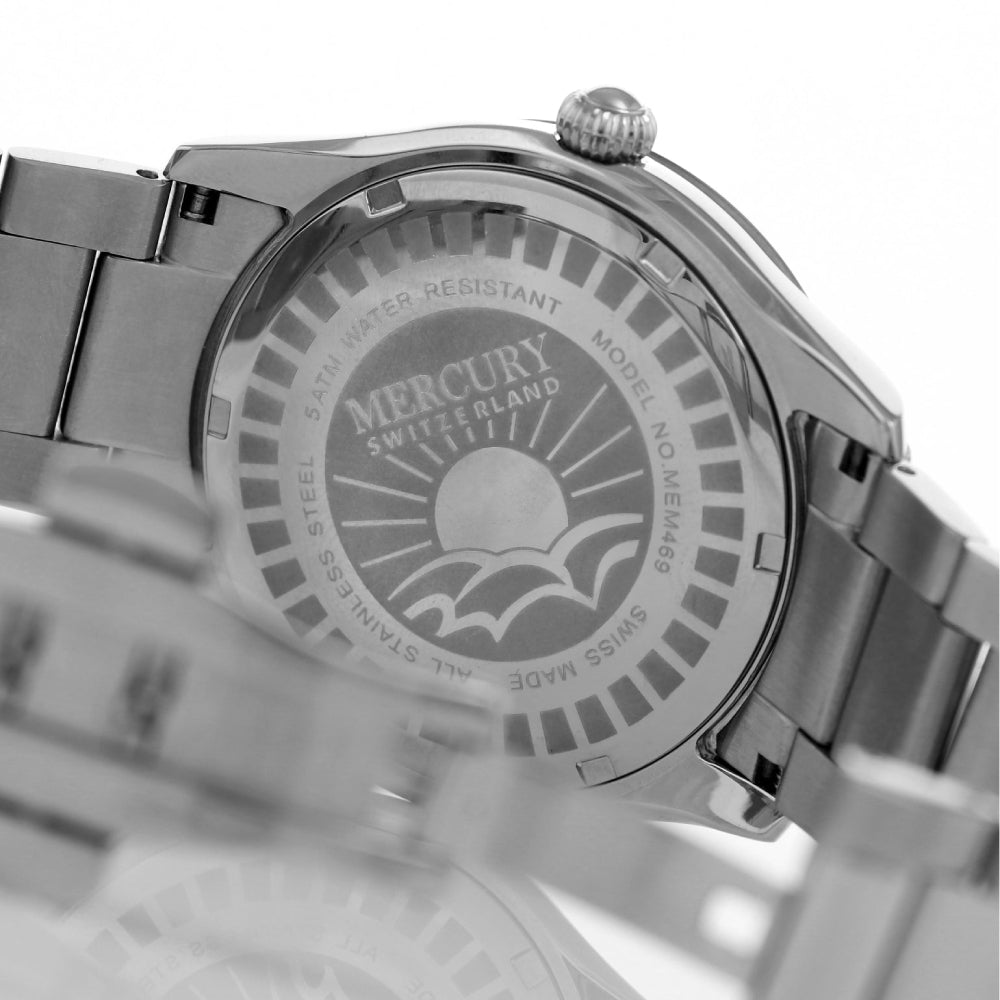 Mercury Men's Swiss Quartz Watch with White Dial - MER-0053