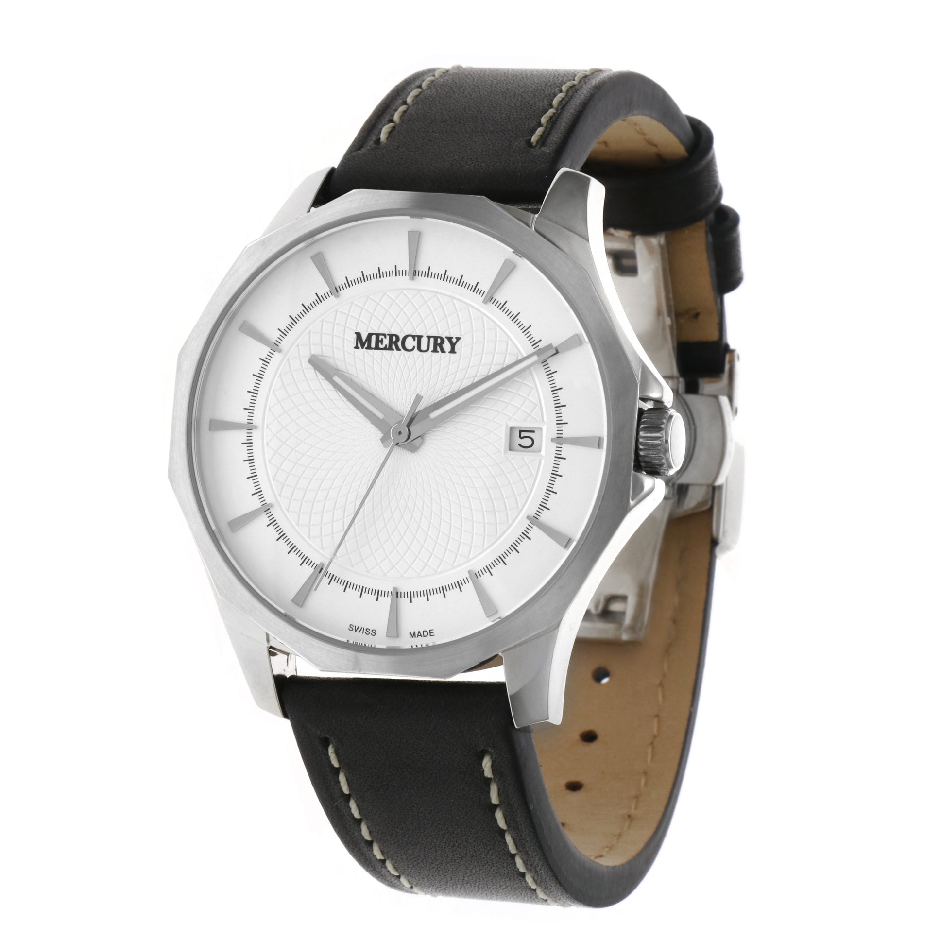 Mercury Men's Swiss Quartz Watch with White Dial - MER-0042