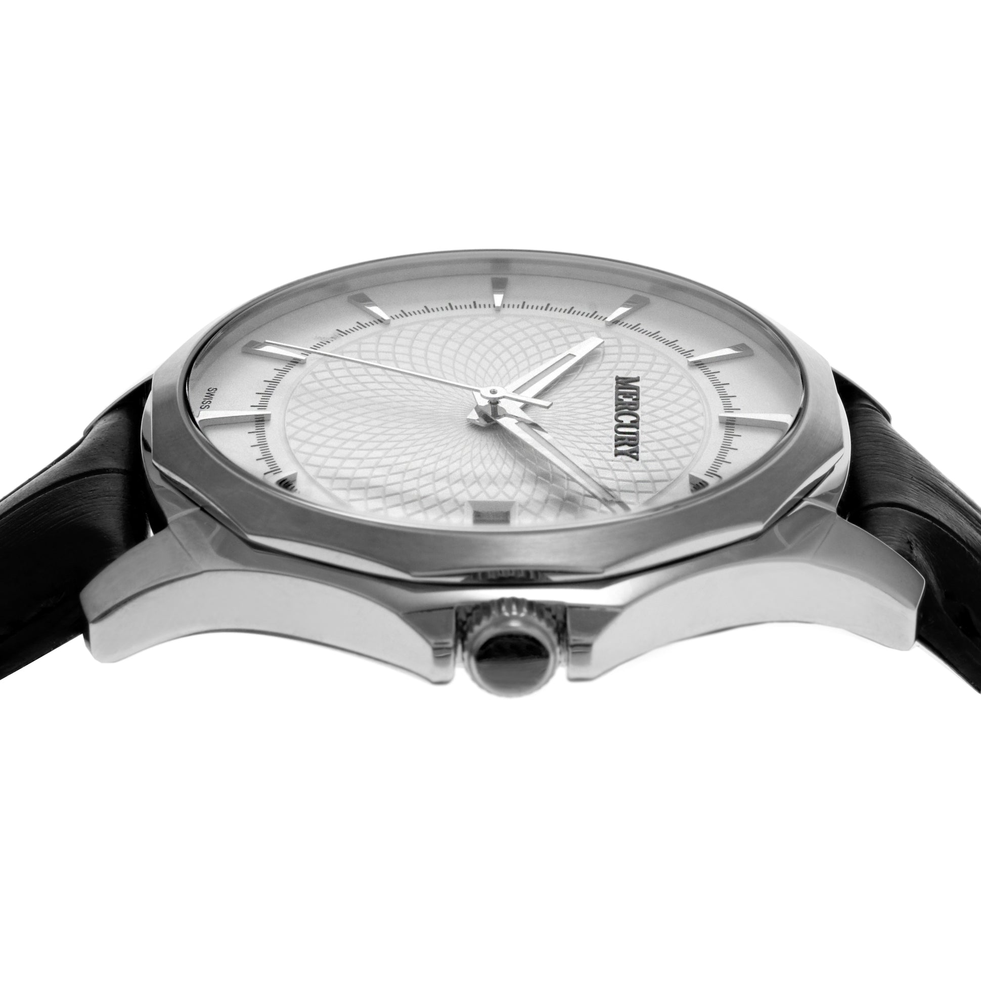 Mercury Men's Swiss Quartz Watch with White Dial - MER-0042