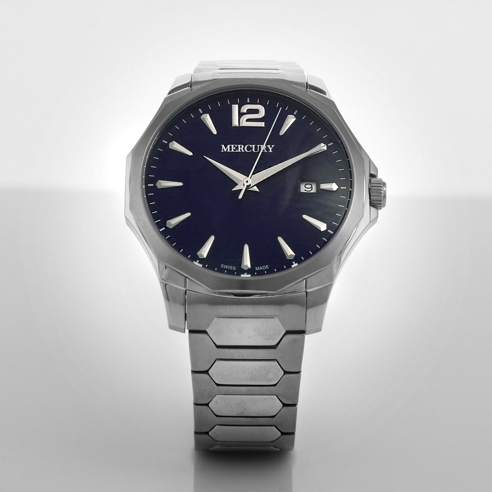 Mercury Men's Swiss Quartz Watch with Blue Dial - MER-0049