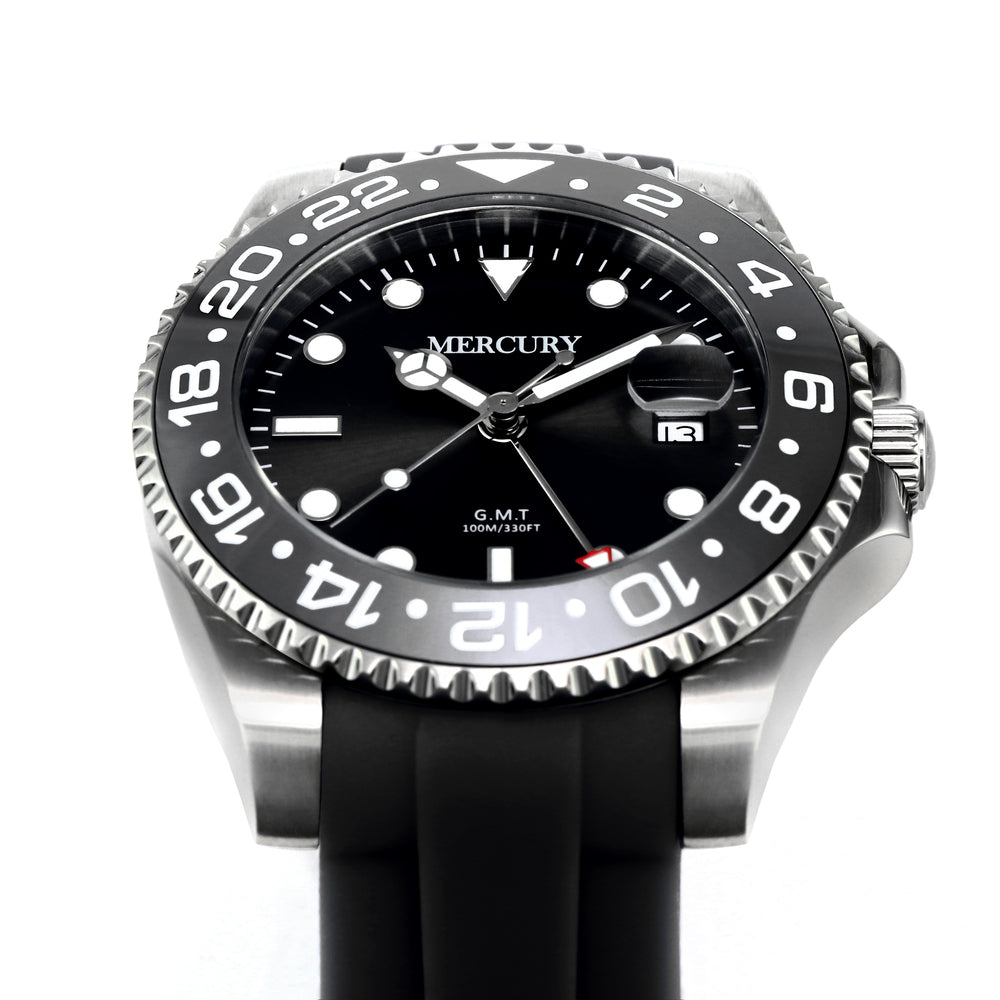 Mercury Men's Watch, Quartz Movement, Black Dial - MER-0112