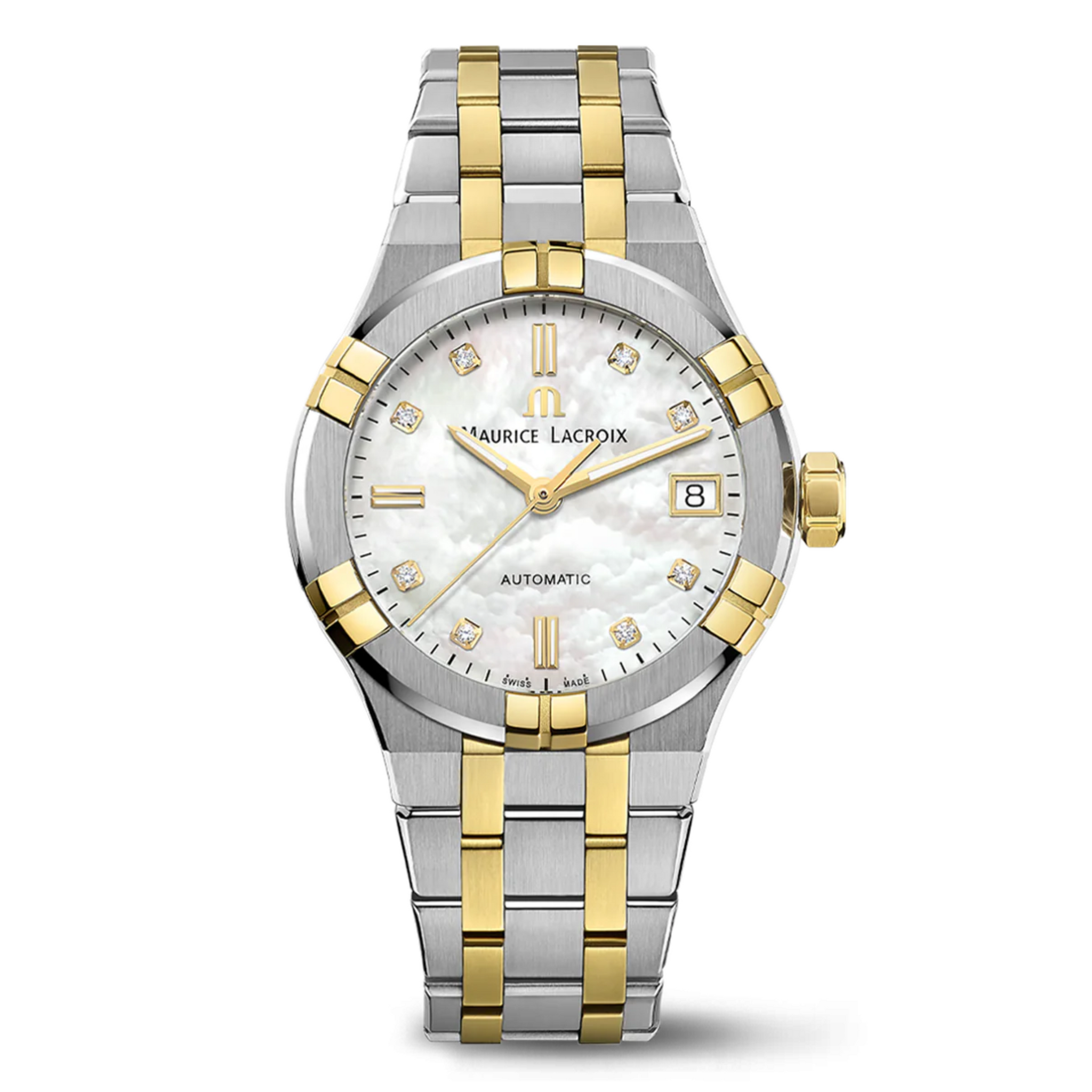 Maurice Lacroix Women's Icon White Pearl Dial Watch MLC-0010/DMND