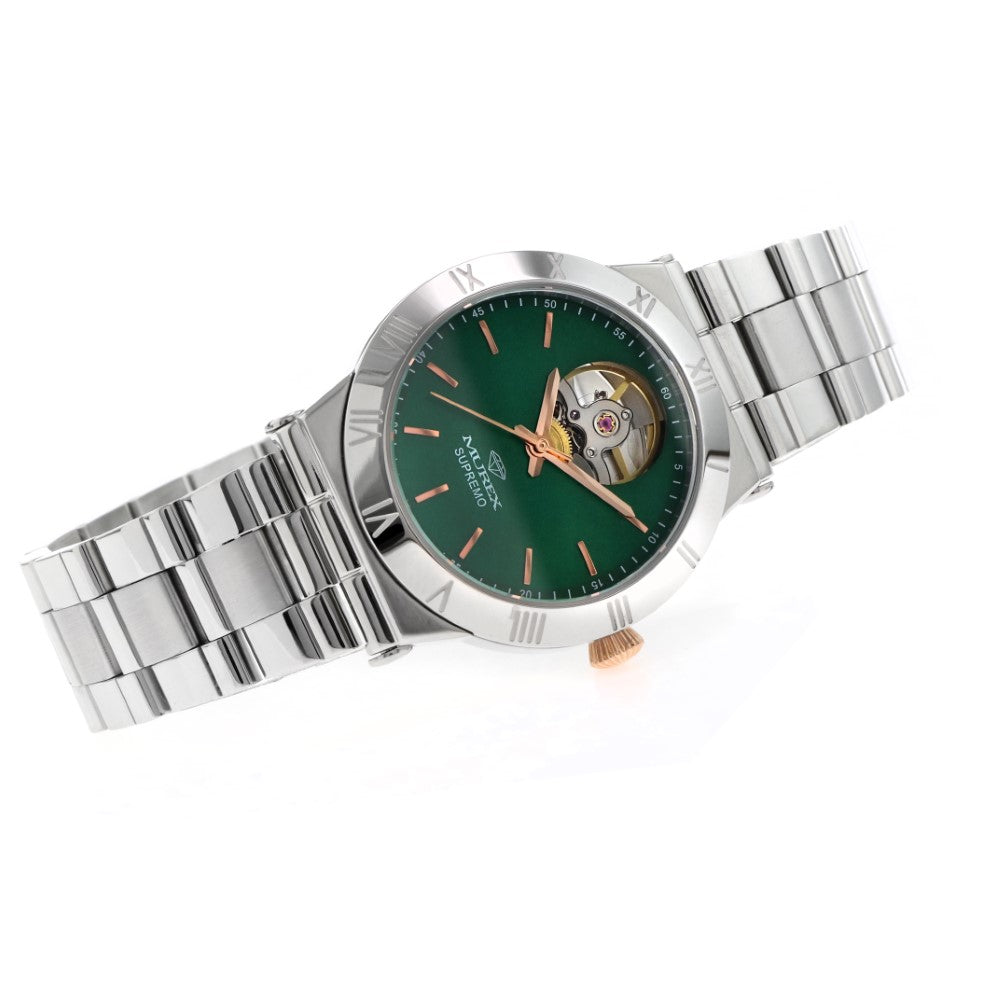 ساعة موريكس النسائية بحركة أوتوماتيكية ولون مينا أخضر - MUR-0072