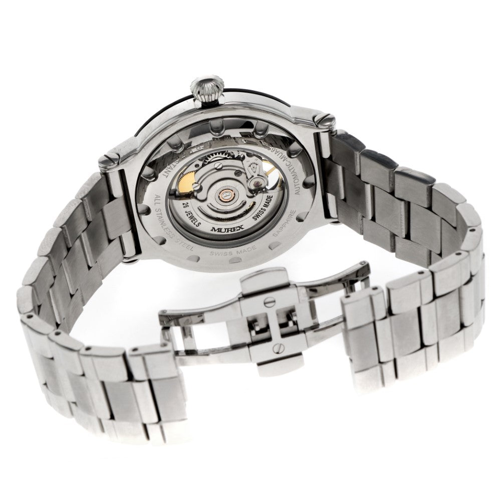 ساعة موريكس الرجالية بحركة أوتوماتيكية ولون مينا رمادي - MUR-0073