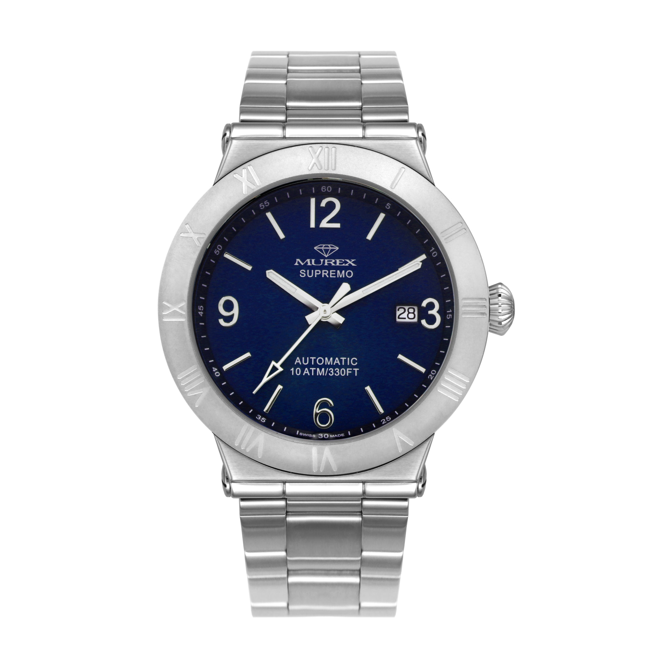 ساعة موريكس الرجالية بحركة أوتوماتيكية ولون مينا أزرق - MUR-0119