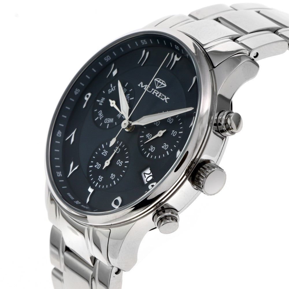 Murex men's watch with quartz movement and blue dial color - MUR-0062