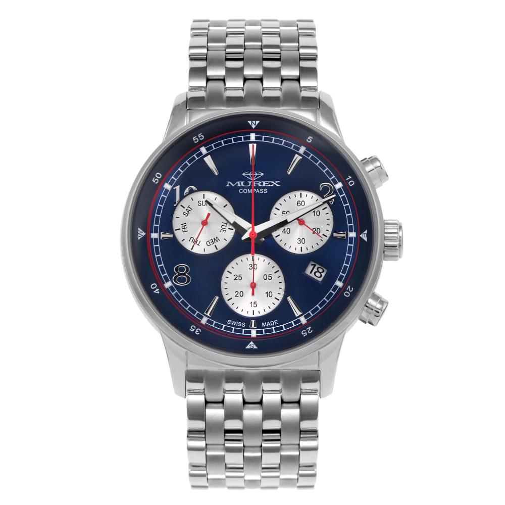 ساعة موريكس الرجالية كوارتز بمينا أزرق – MUR-0060