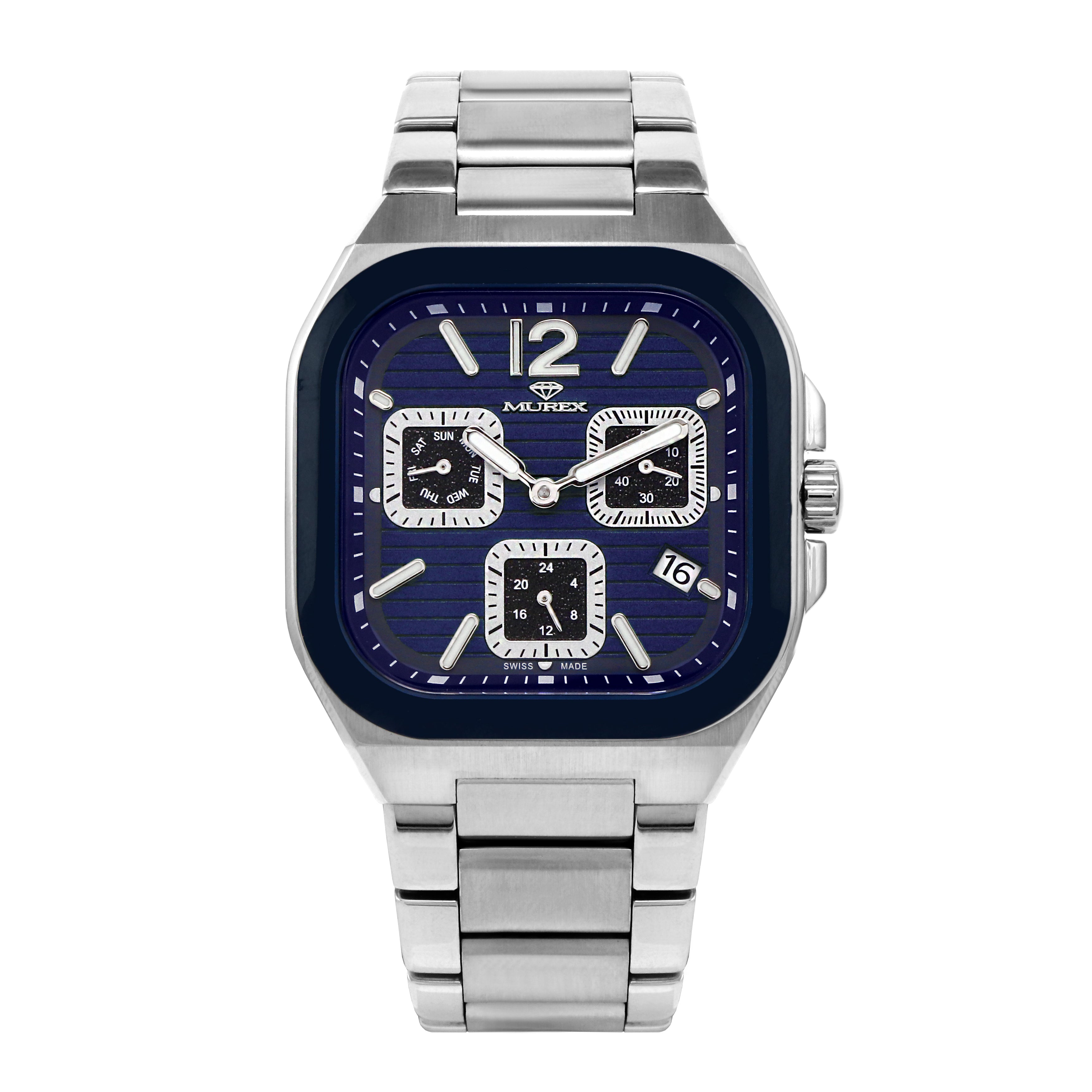 ساعة موريكس الرجالية بحركة كوارتز ولون مينا أزرق - MUR-0239