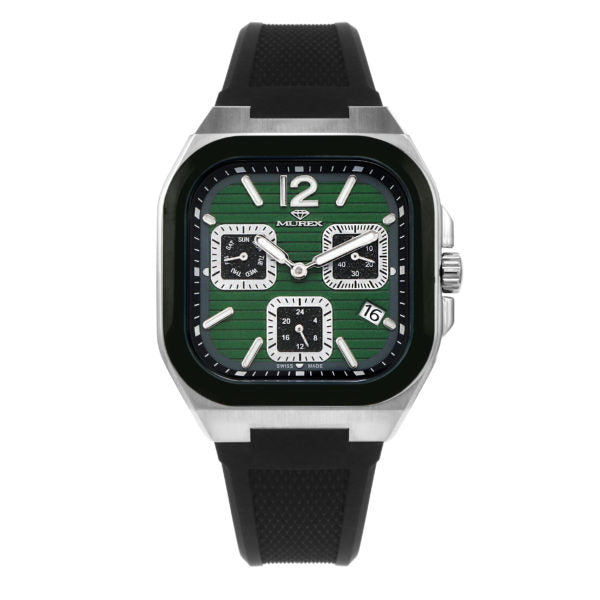 ساعة موريكس الرجالية بحركة كوارتز ولون مينا أخضر - MUR-0242