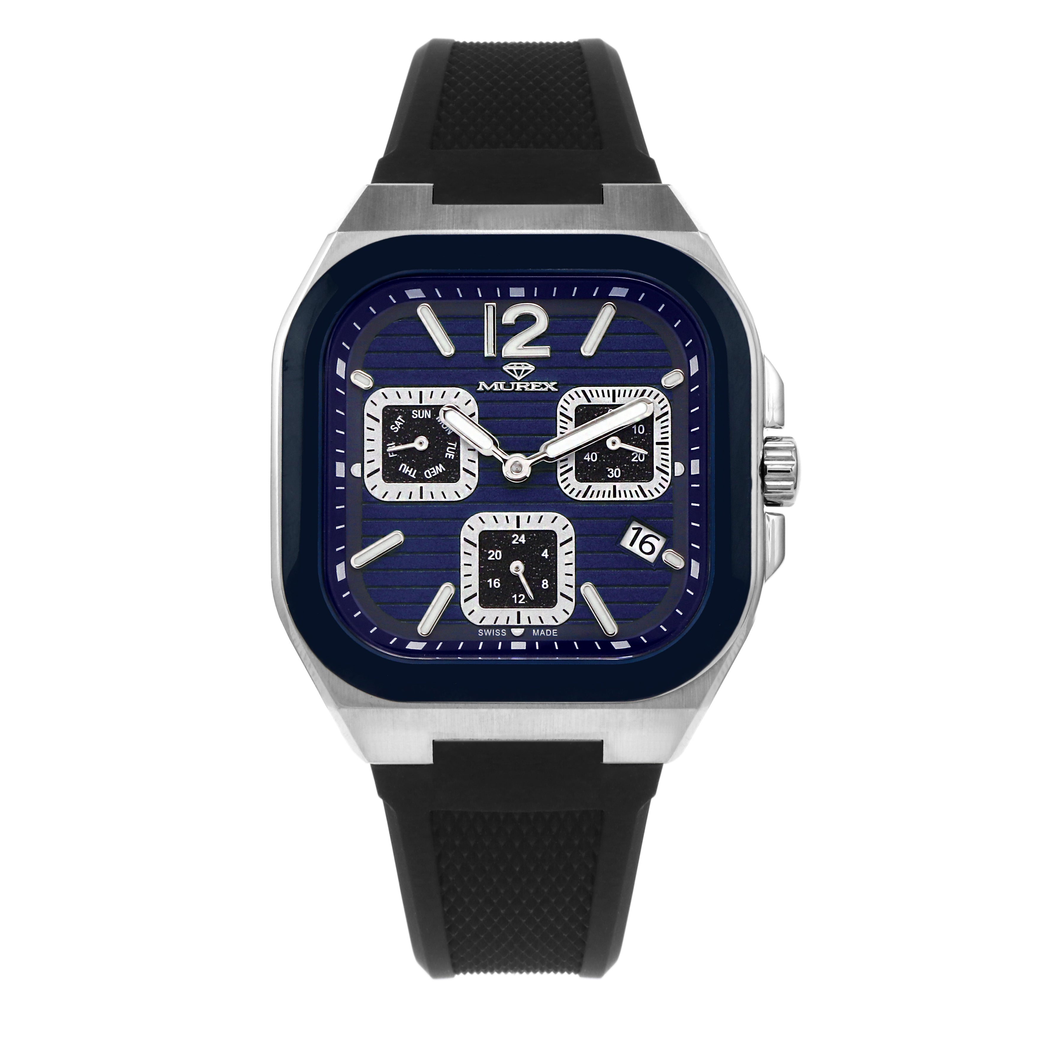 ساعة موريكس الرجالية بحركة كوارتز ولون مينا أزرق - MUR-0241