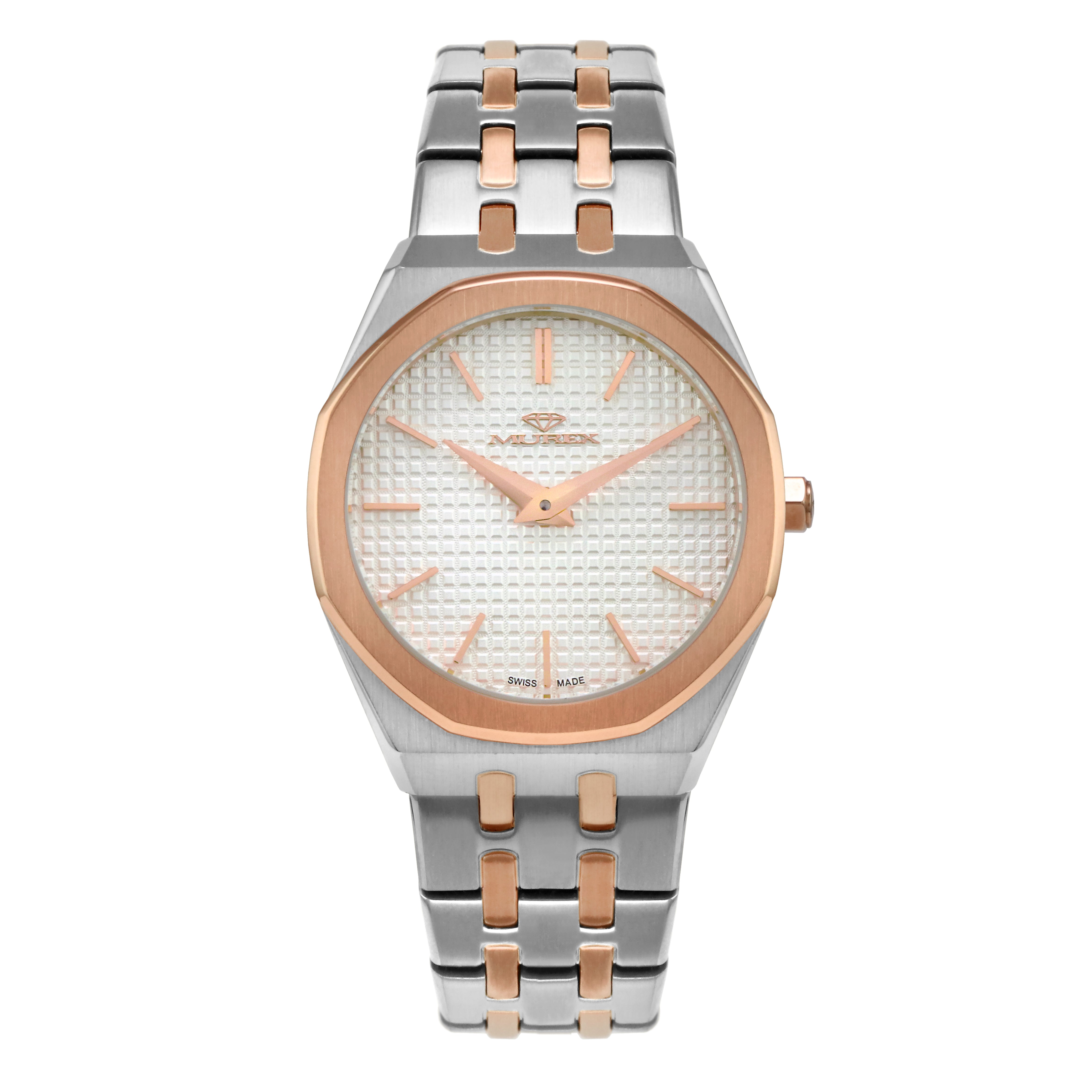 ساعة موريكس النسائية بحركة كوارتز ولون مينا أبيض - MUR-0126