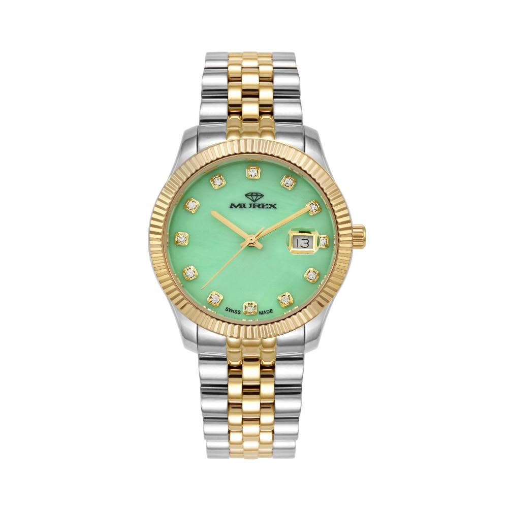 ساعة موريكس النسائية كوارتز بمينا أخضر فاتح – MUR-0018
