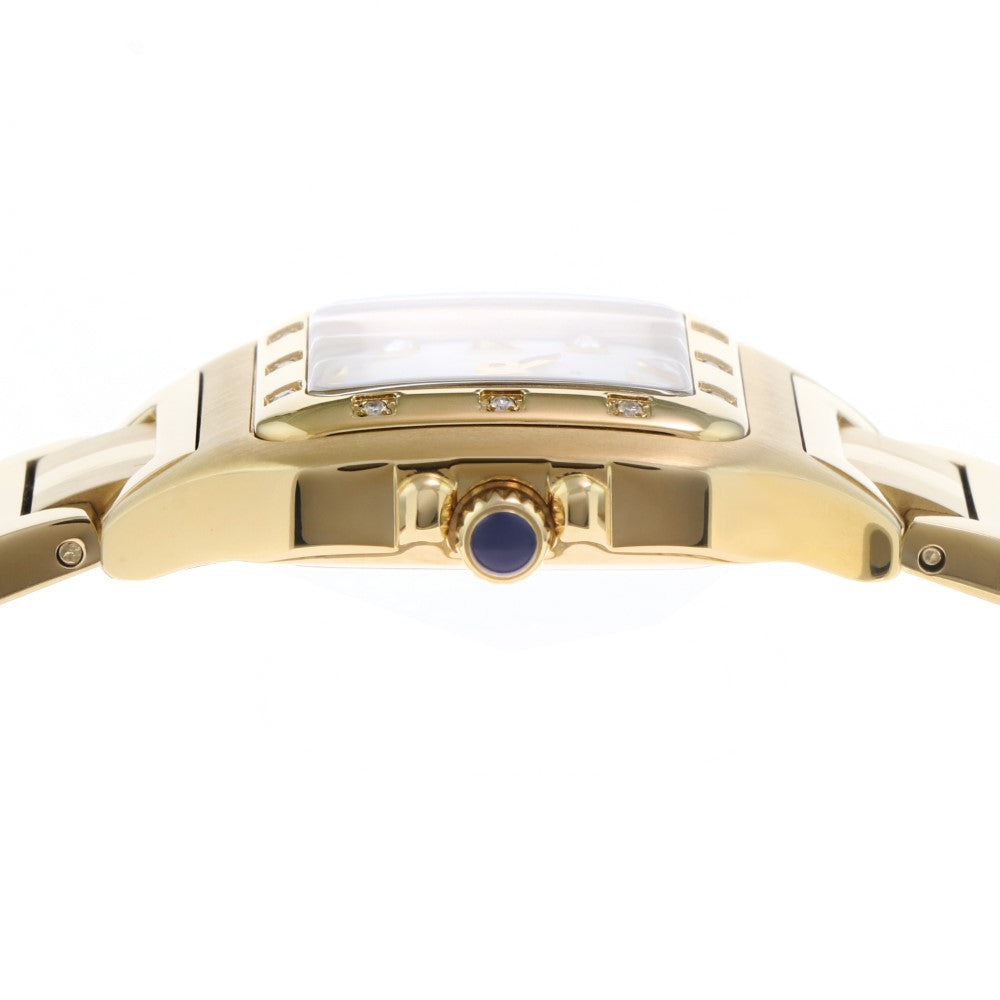 ساعة موريكس النسائية بحركة كوارتز ولون مينا أبيض لؤلؤي - MUR-0098 (20/D 0.12CT)