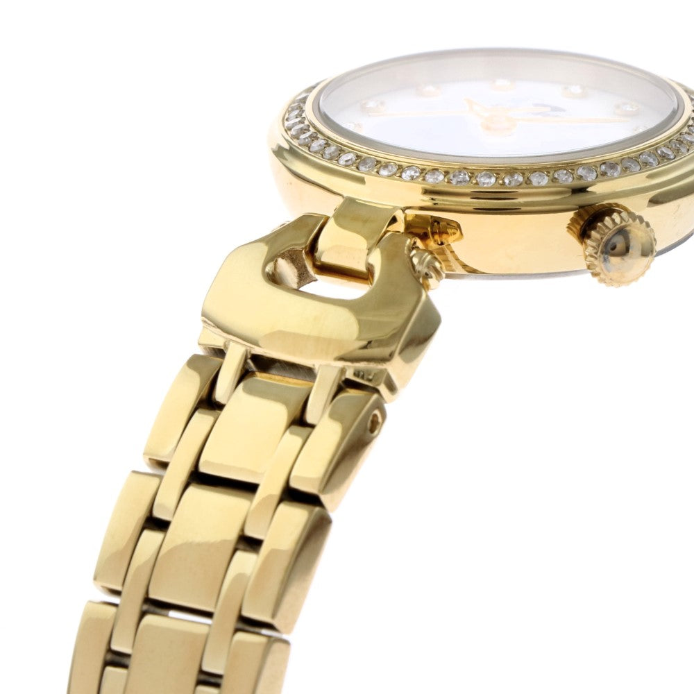 ساعة موريكس النسائية بحركة كوارتز ولون مينا أبيض لؤلؤي - MUR-0084 (50/D 0.26CT)