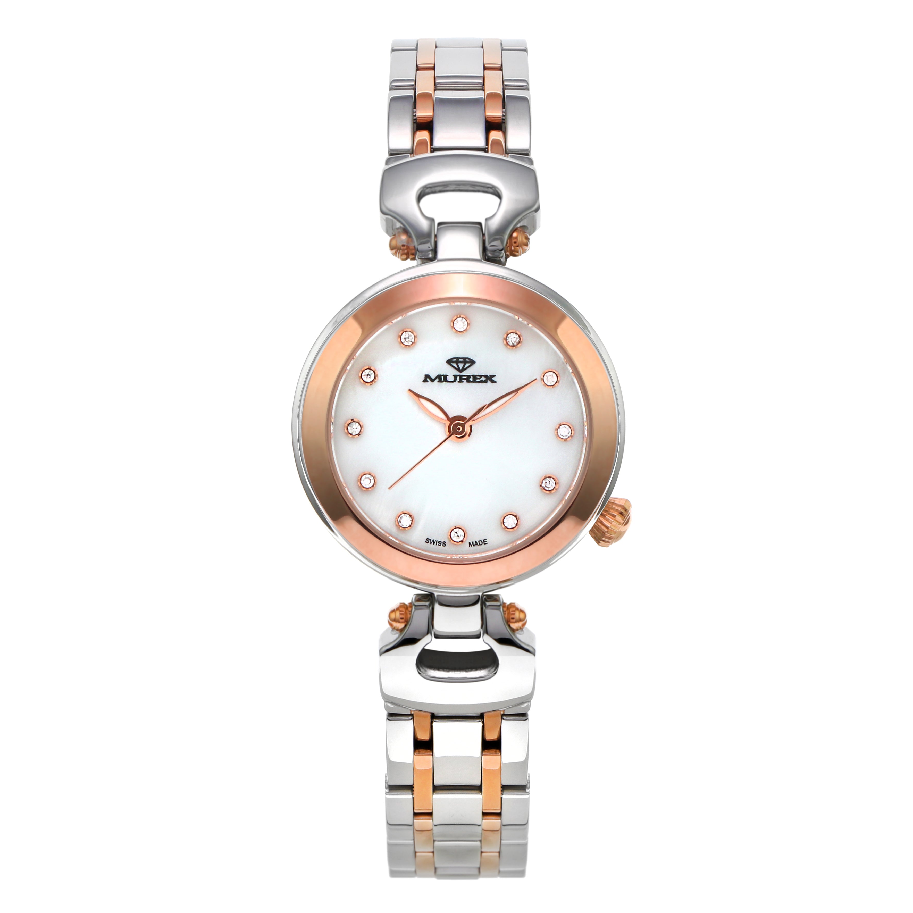 ساعة موريكس النسائية بحركة كوارتز ولون مينا لؤلؤي - MUR-0149