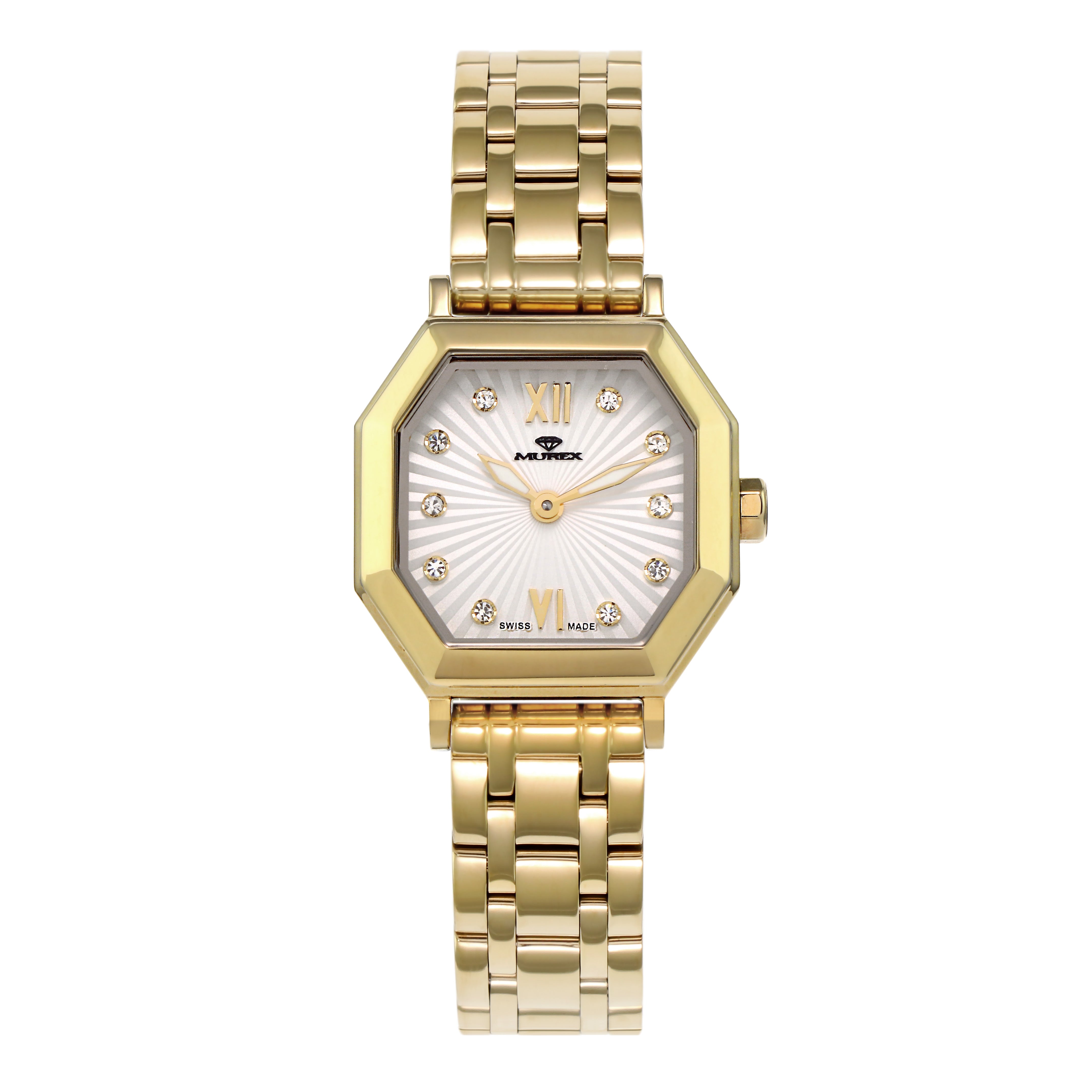 ساعة موريكس النسائية بحركة كوارتز ولون مينا أبيض - MUR-0128