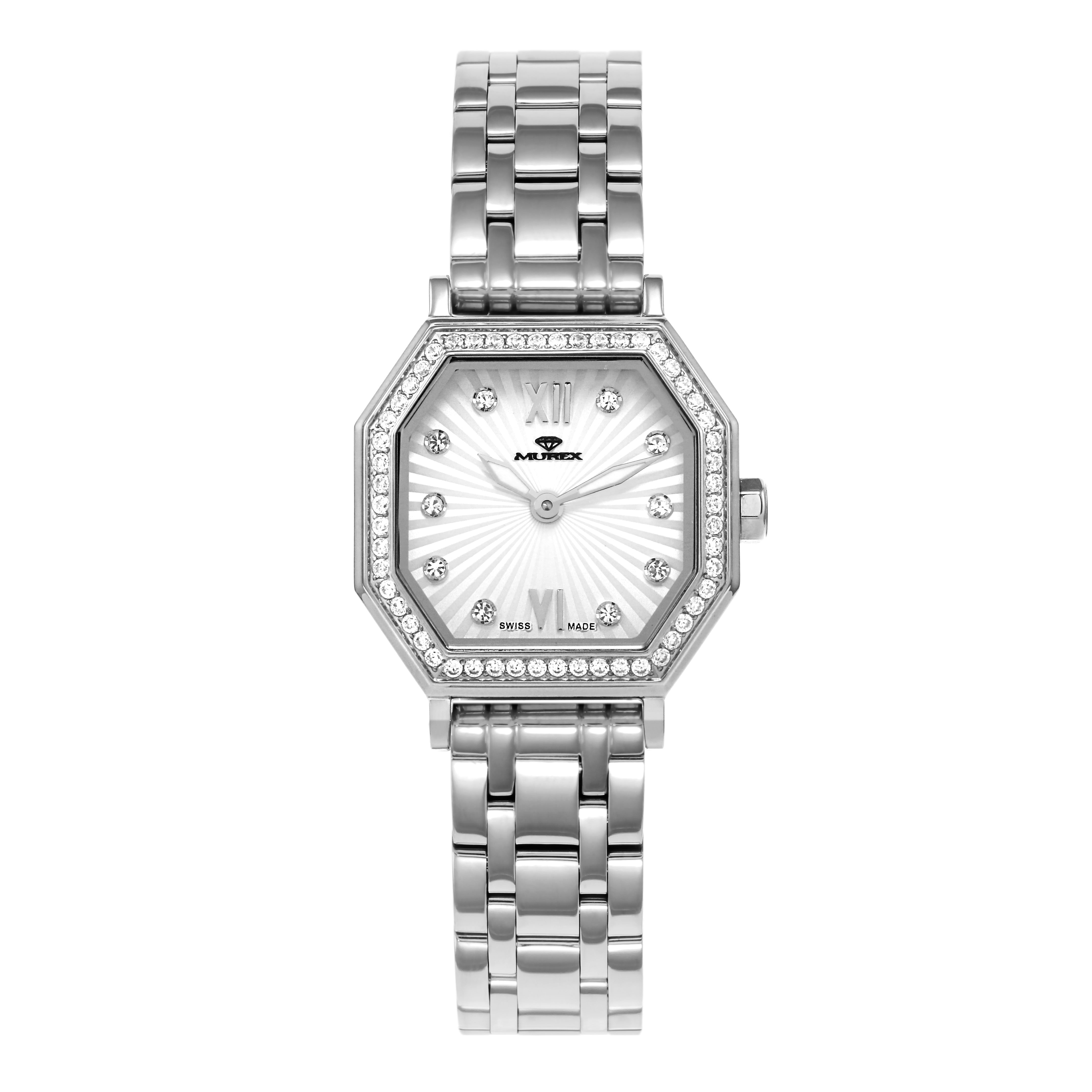 ساعة موريكس النسائية بحركة كوارتز ولون مينا أبيض - MUR-0135