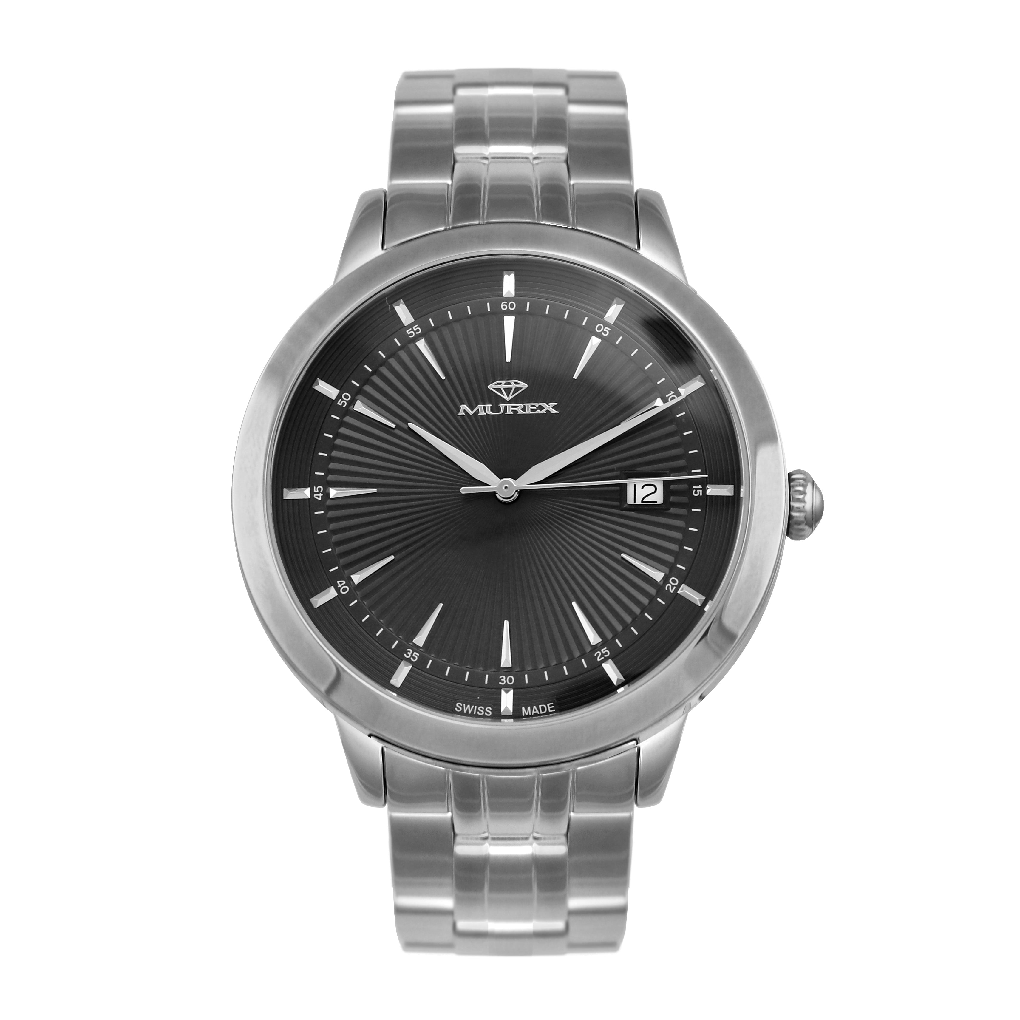 ساعة موريكس الرجالية بحركة كوارتز ولون مينا أسود - MUR-0201