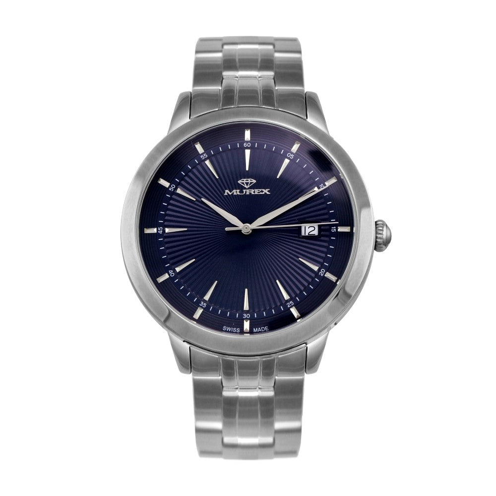 ساعة موريكس الرجالية بحركة كوارتز ولون مينا أزرق - MUR-0041