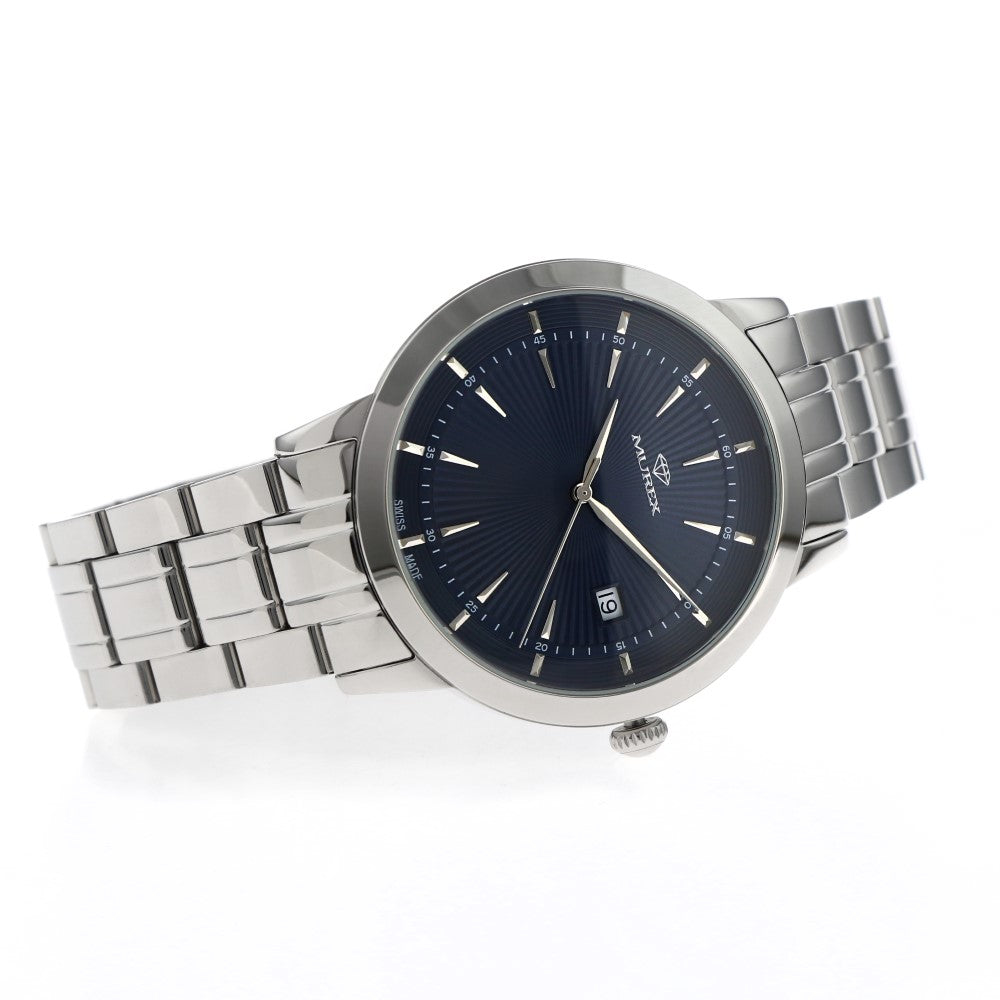 Murex men's watch with quartz movement and blue dial color - MUR-0041