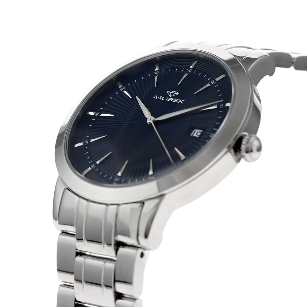 Murex men's watch with quartz movement and blue dial color - MUR-0041