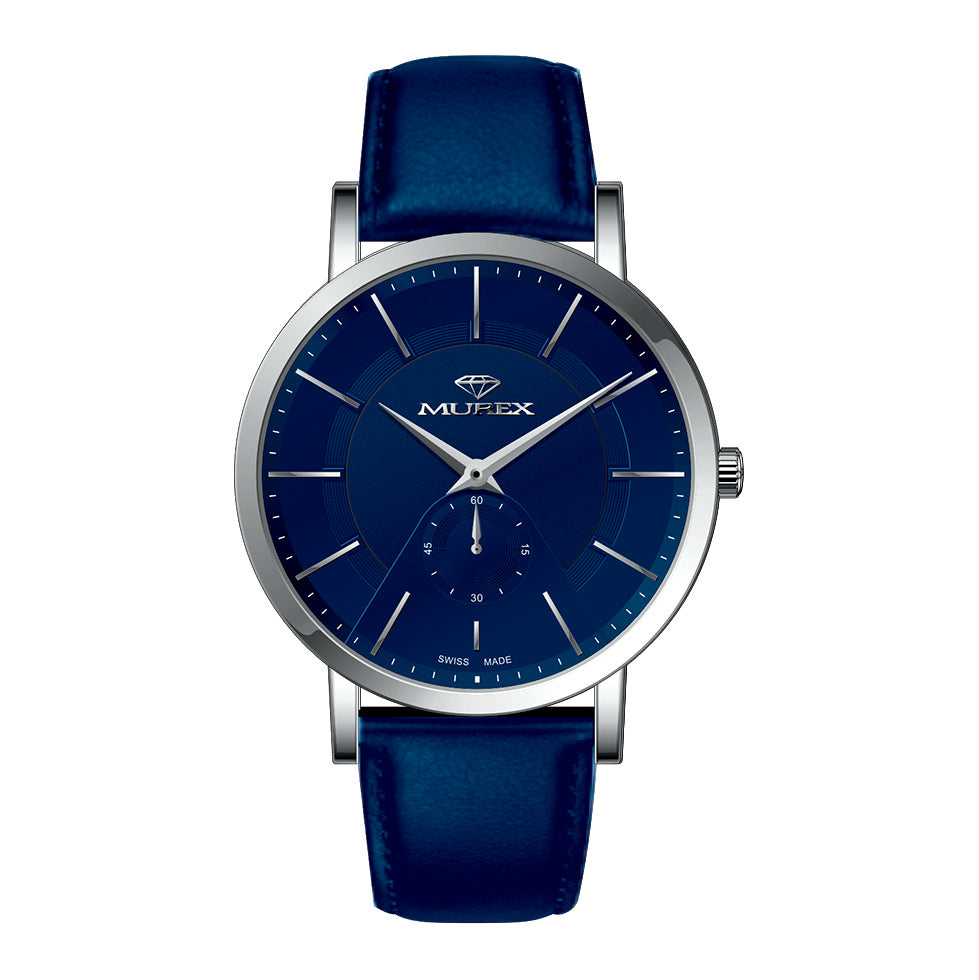 ساعة موريكس الرجالية بحركة كوارتز ولون مينا أزرق - MUR-0209