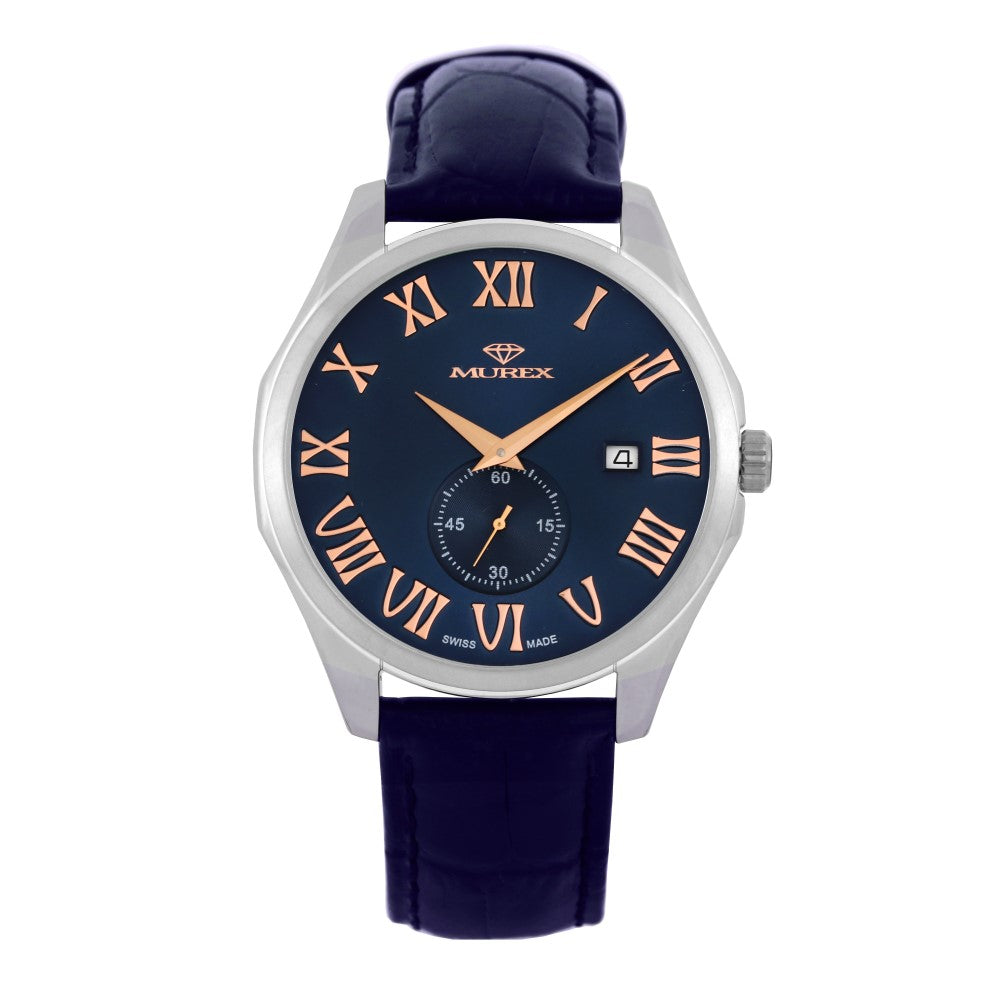 ساعة موريكس الرجالية بحركة كوارتز ولون مينا أزرق - MUR-0012