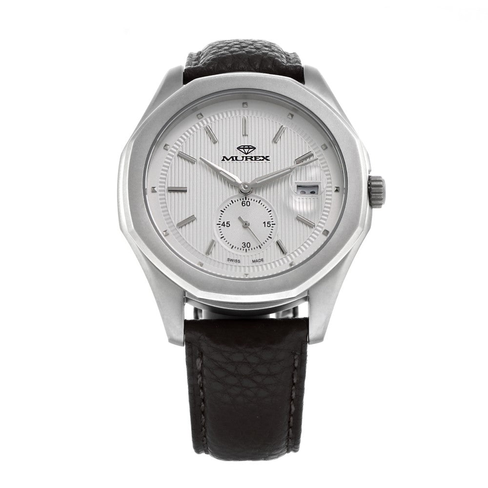 ساعة موريكس الرجالية بحركة كوارتز ولون مينا أبيض - MUR-0007