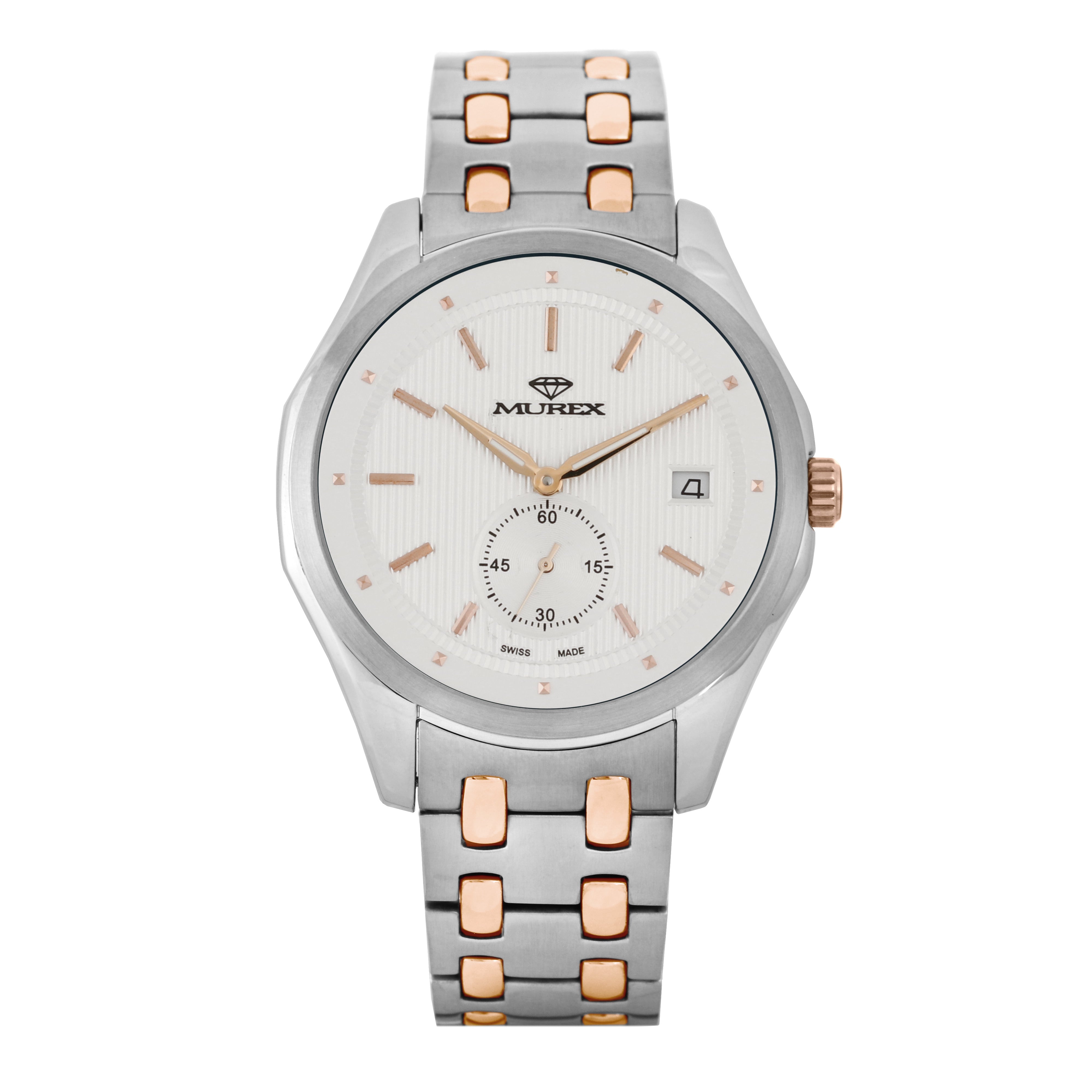 ساعة موريكس الرجالية بحركة كوارتز ولون مينا أبيض - MUR-0162