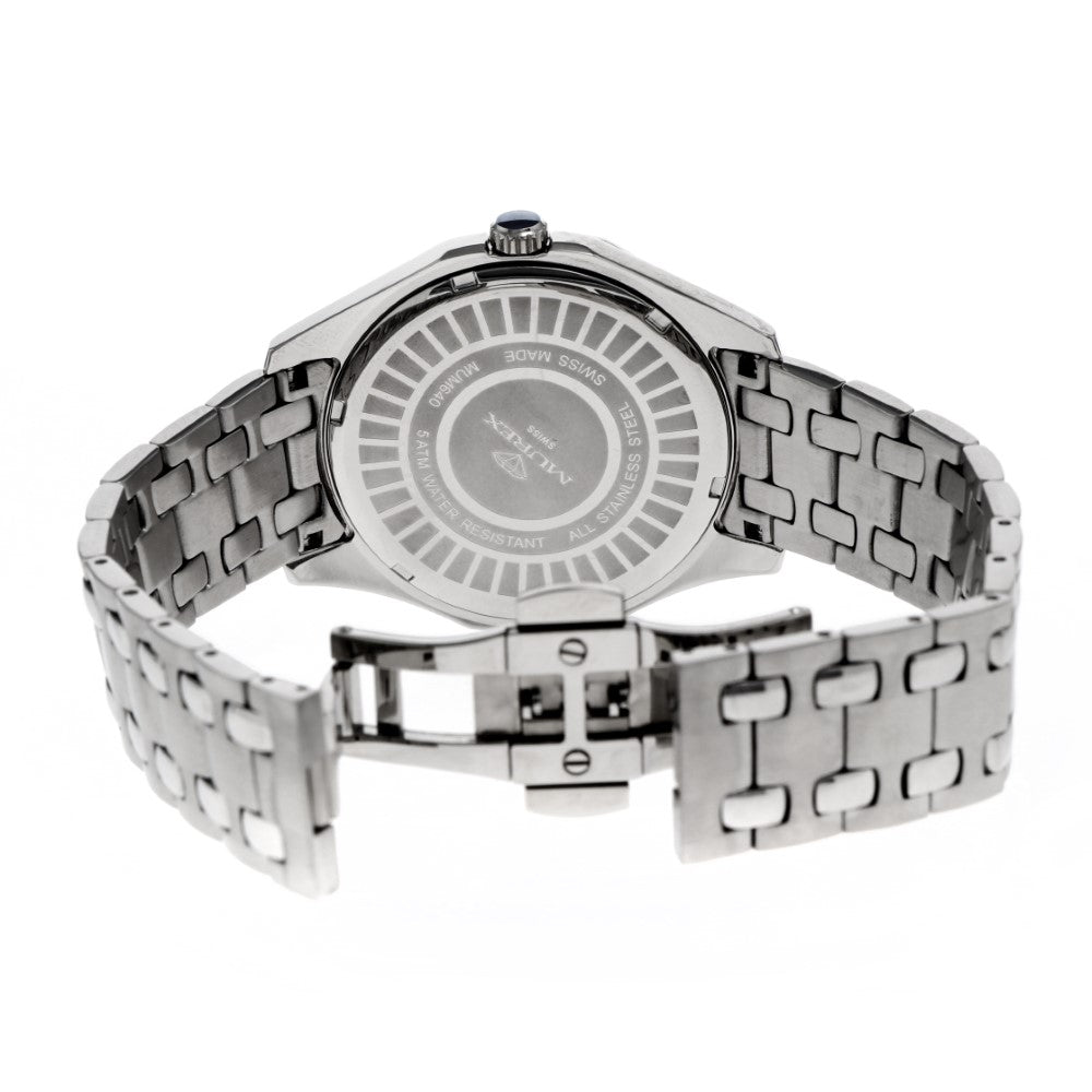 ساعة موريكس الرجالية بحركة كوارتز ولون مينا أزرق - MUR-0002