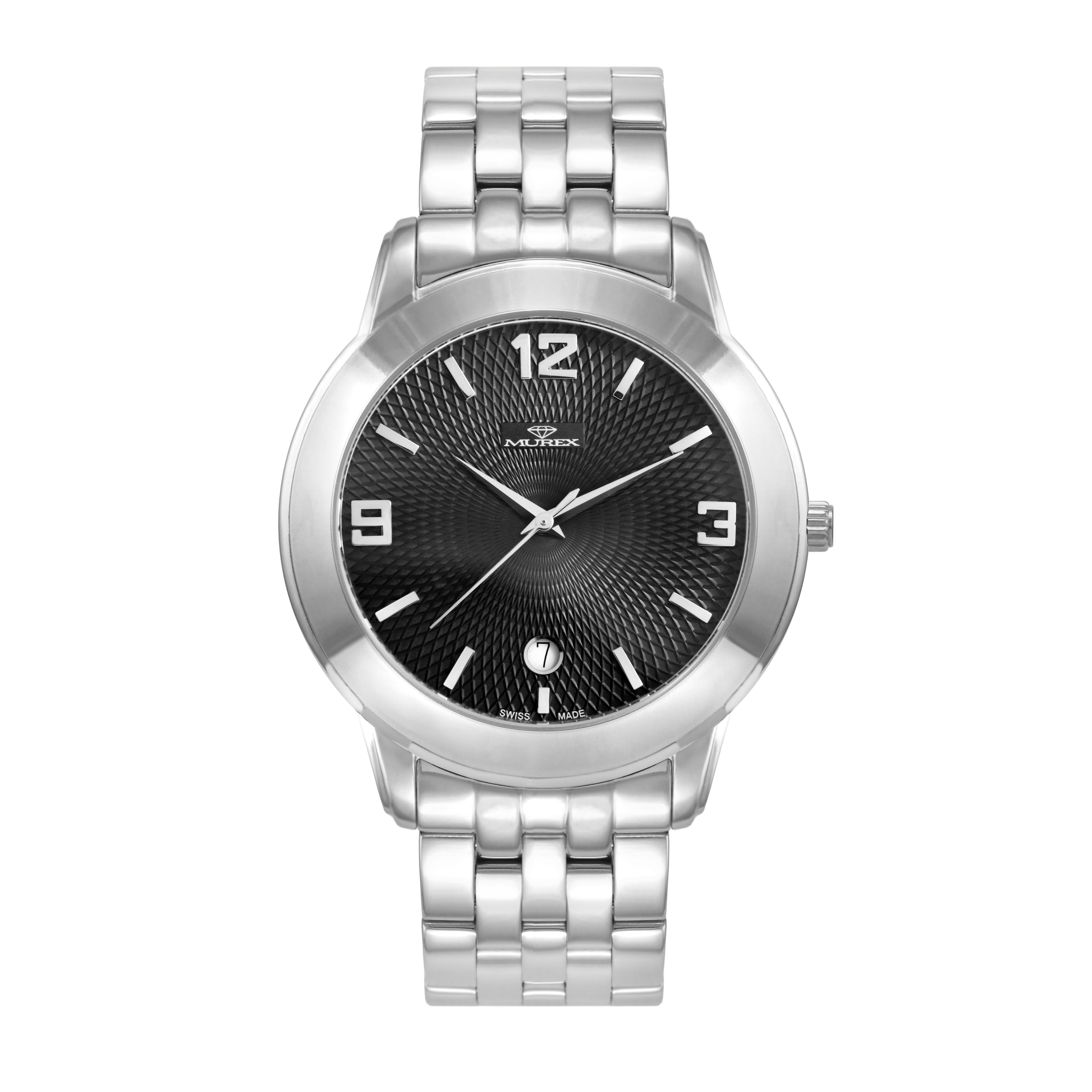 ساعة موريكس الرجالية بحركة كوارتز ولون مينا أسود - MUR-0176