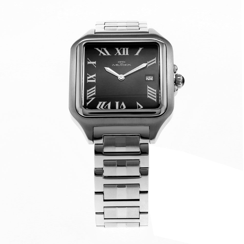 ساعة موريكس الرجالية بحركة كوارتز ولون مينا أسود - MUR-0030