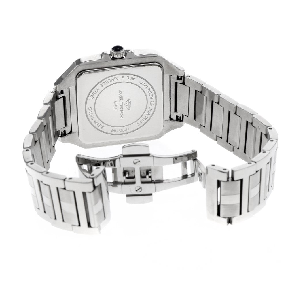 ساعة موريكس الرجالية بحركة كوارتز ولون مينا أسود - MUR-0030