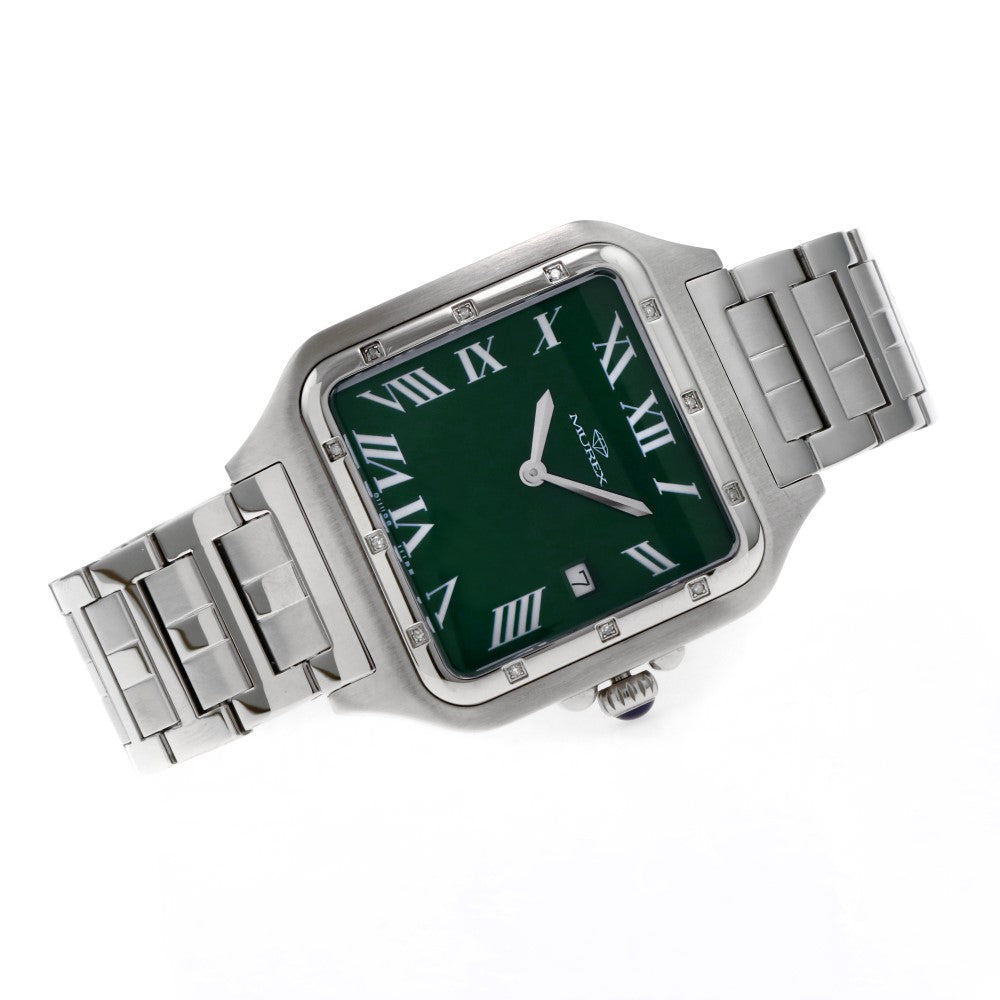 Murex Men's Quartz Watch with Green Dial - MUR-0093 (12/D 0.07CT)