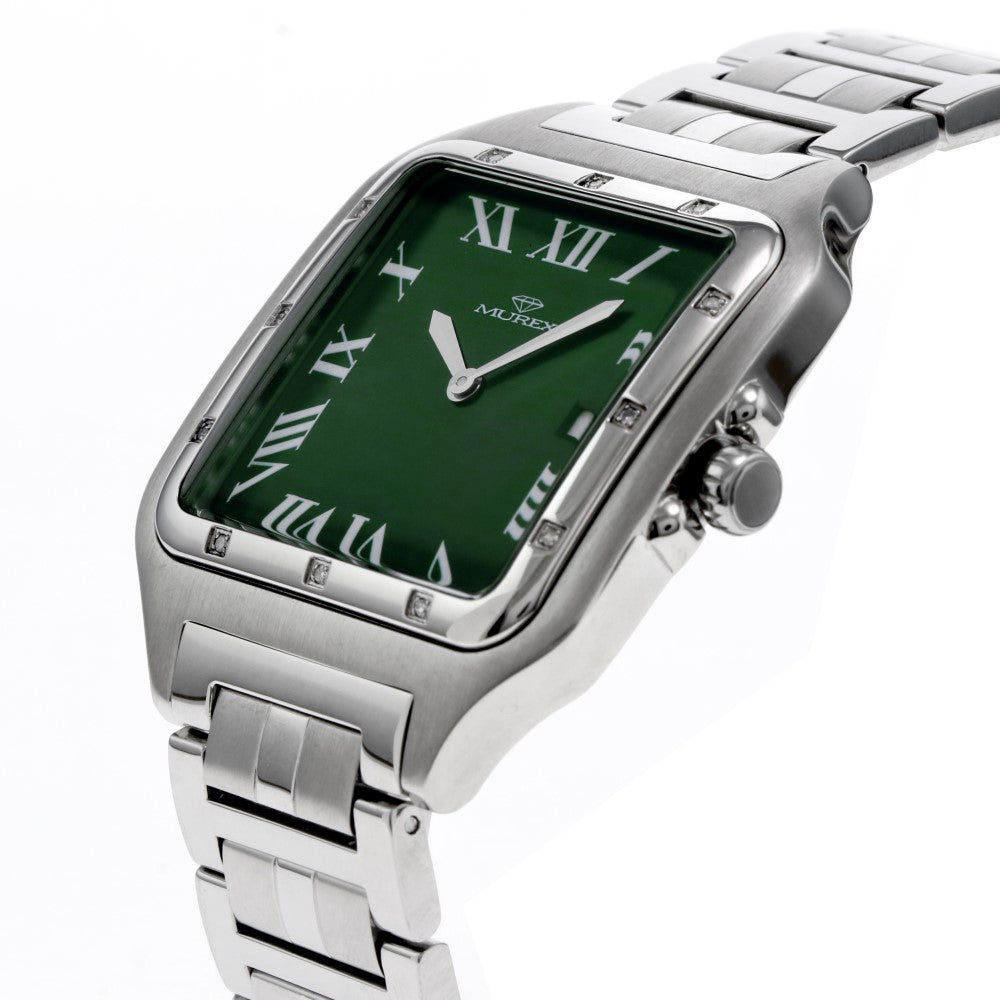 Murex Men's Quartz Watch with Green Dial - MUR-0093 (12/D 0.07CT)
