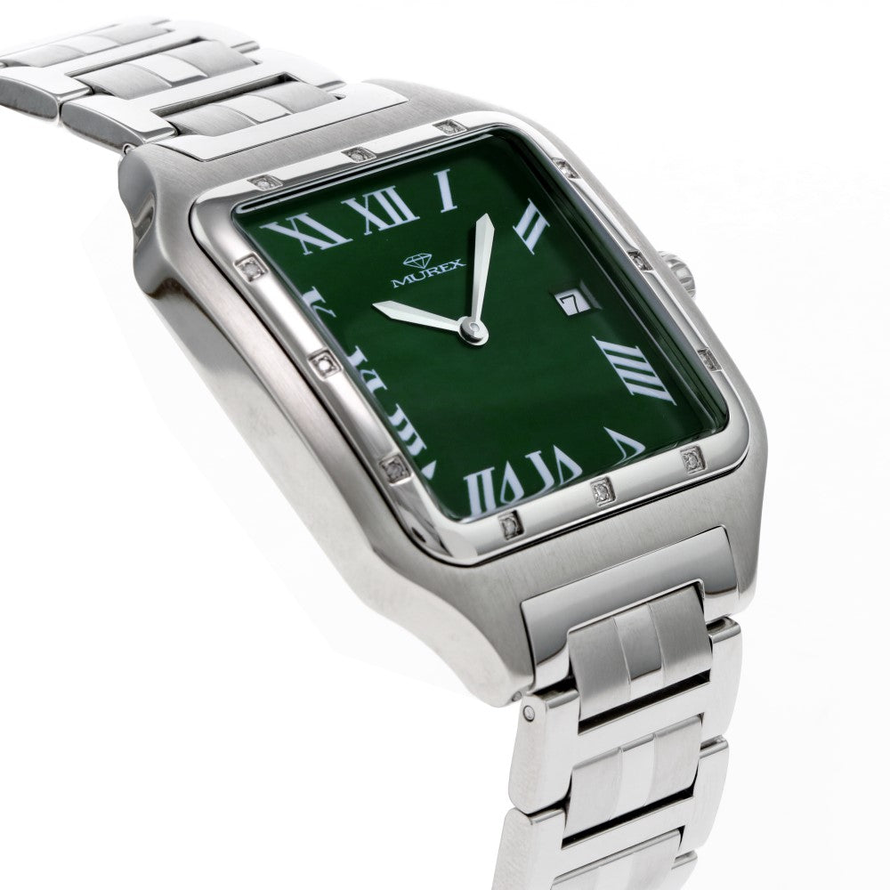 Murex Men's Quartz Watch with Green Dial - MUR-0093 (12/D 0.07CT)