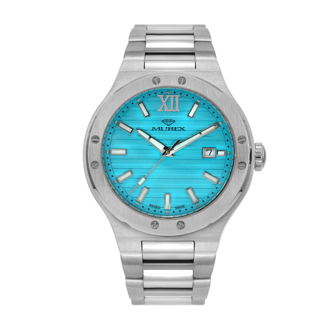 ساعة موريكس الرجالية بحركة كوارتز ولون مينا أزرق فاتح - MUR-0225
