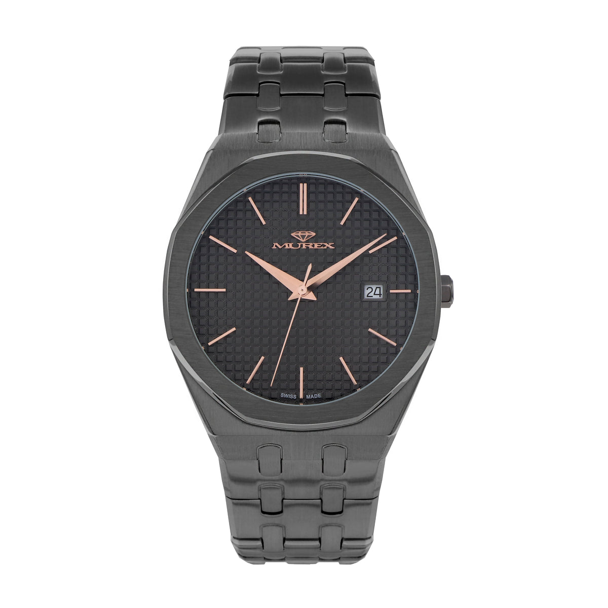 Murex Swiss Watch St. Steel Quartz 37mm 5ATM Black MOP display picture 1