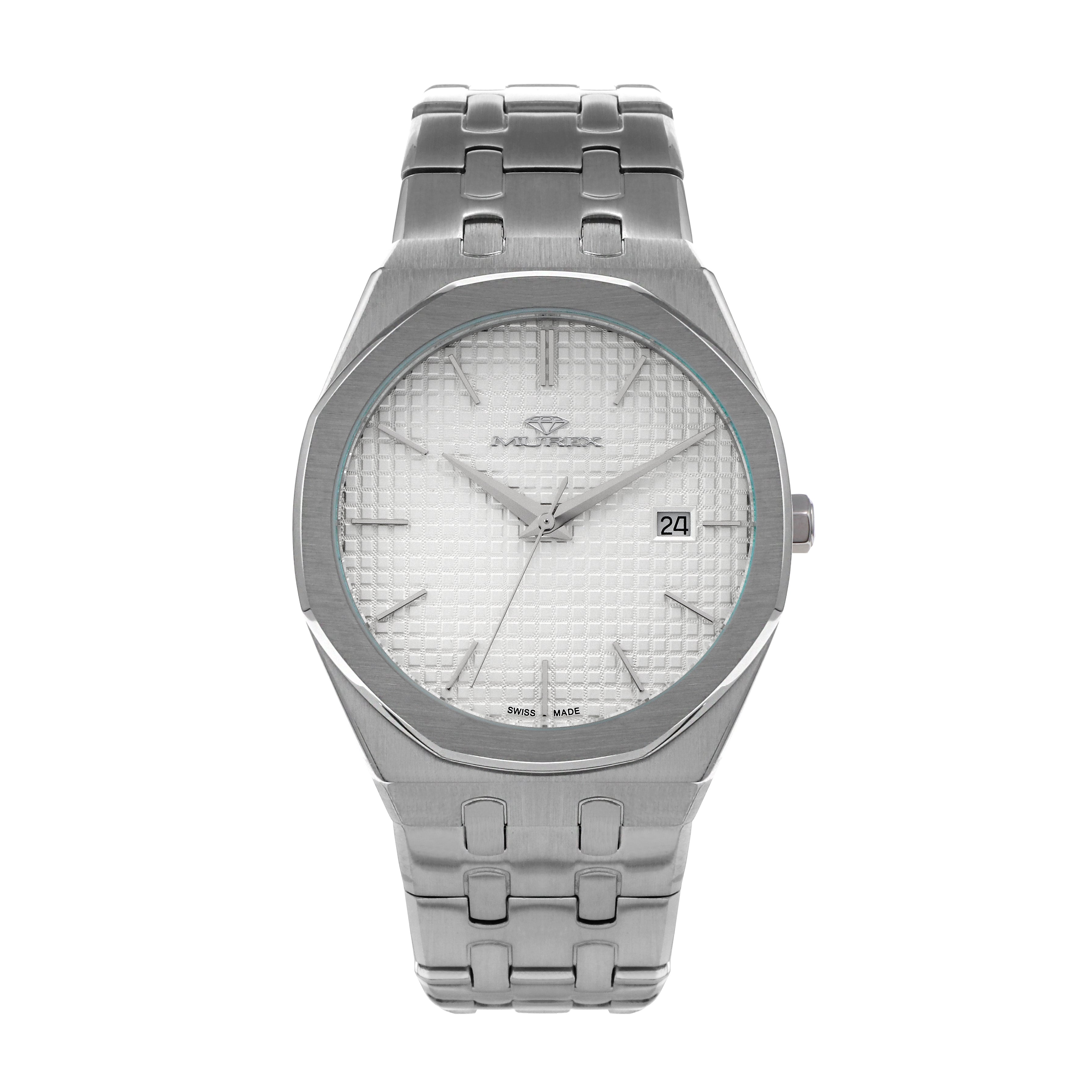 ساعة موريكس الرجالية بحركة كوارتز ولون مينا أبيض - MUR-0182