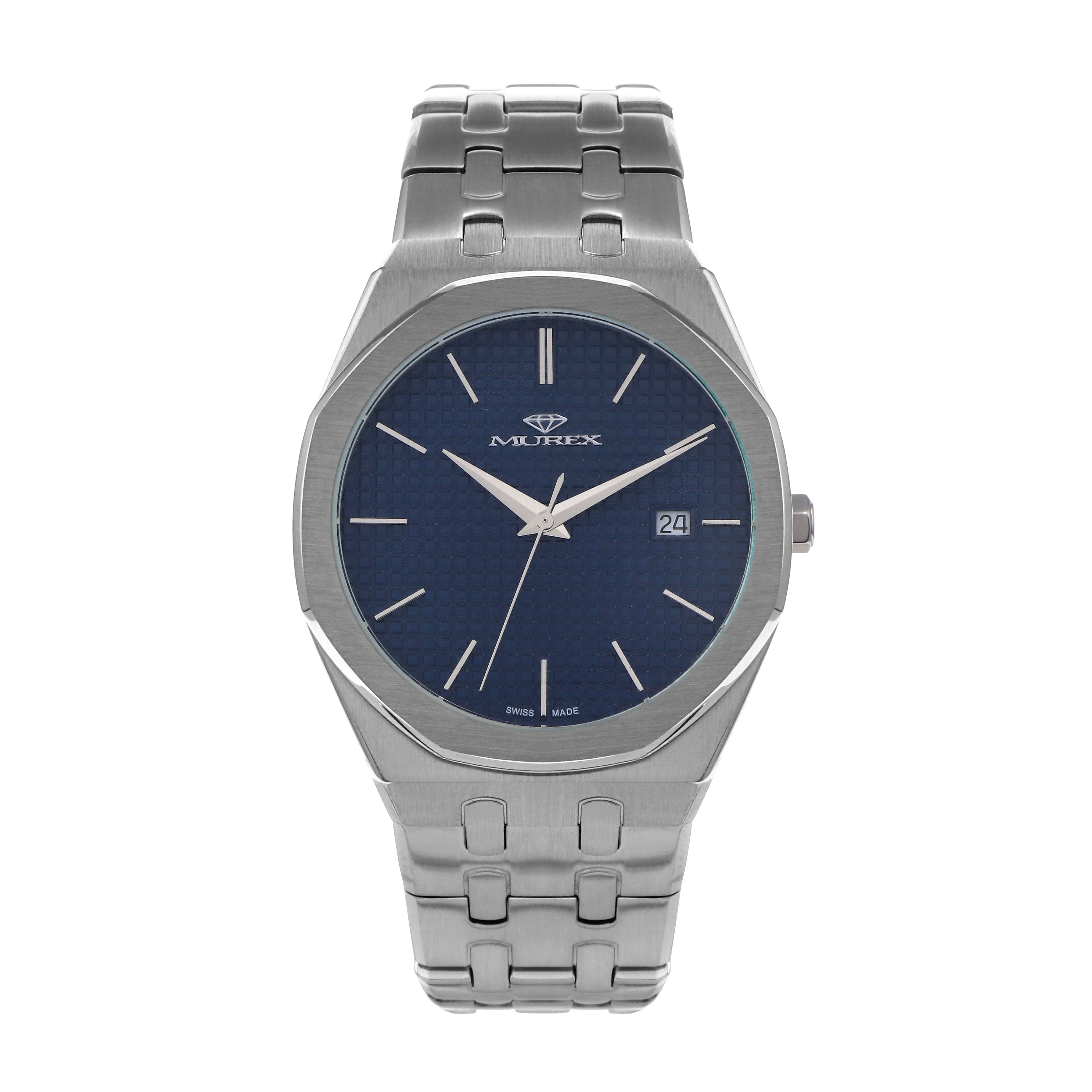 ساعة موريكس الرجالية بحركة كوارتز ولون مينا أزرق - MUR-0183
