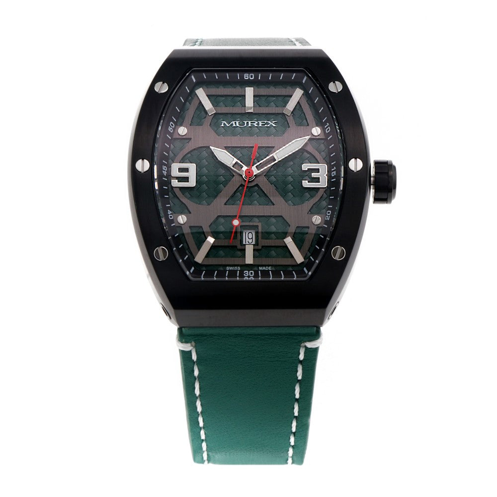 ساعة موريكس الرجالية بحركة كوارتز ولون مينا أخضر - MUR-0051