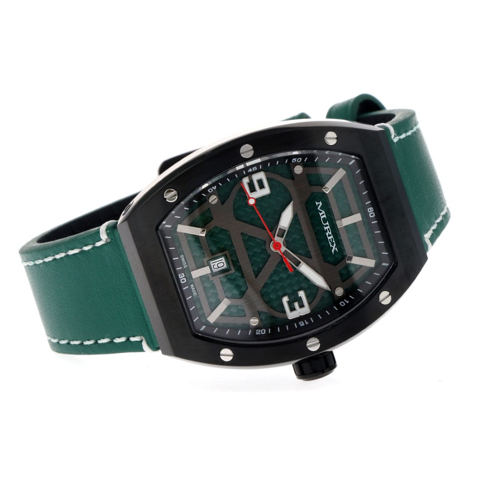 ساعة موريكس الرجالية بحركة كوارتز ولون مينا أخضر - MUR-0051