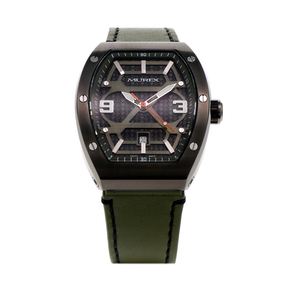ساعة موريكس الرجالية بحركة كوارتز ولون مينا أخضر - MUR-0049