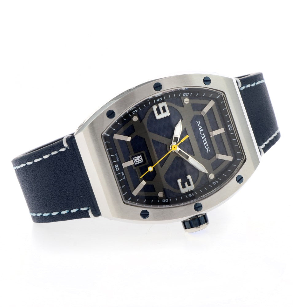 ساعة موريكس الرجالية بحركة كوارتز ولون مينا أزرق - MUR-0052