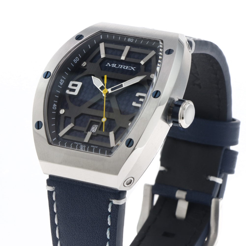 ساعة موريكس الرجالية بحركة كوارتز ولون مينا أزرق - MUR-0052