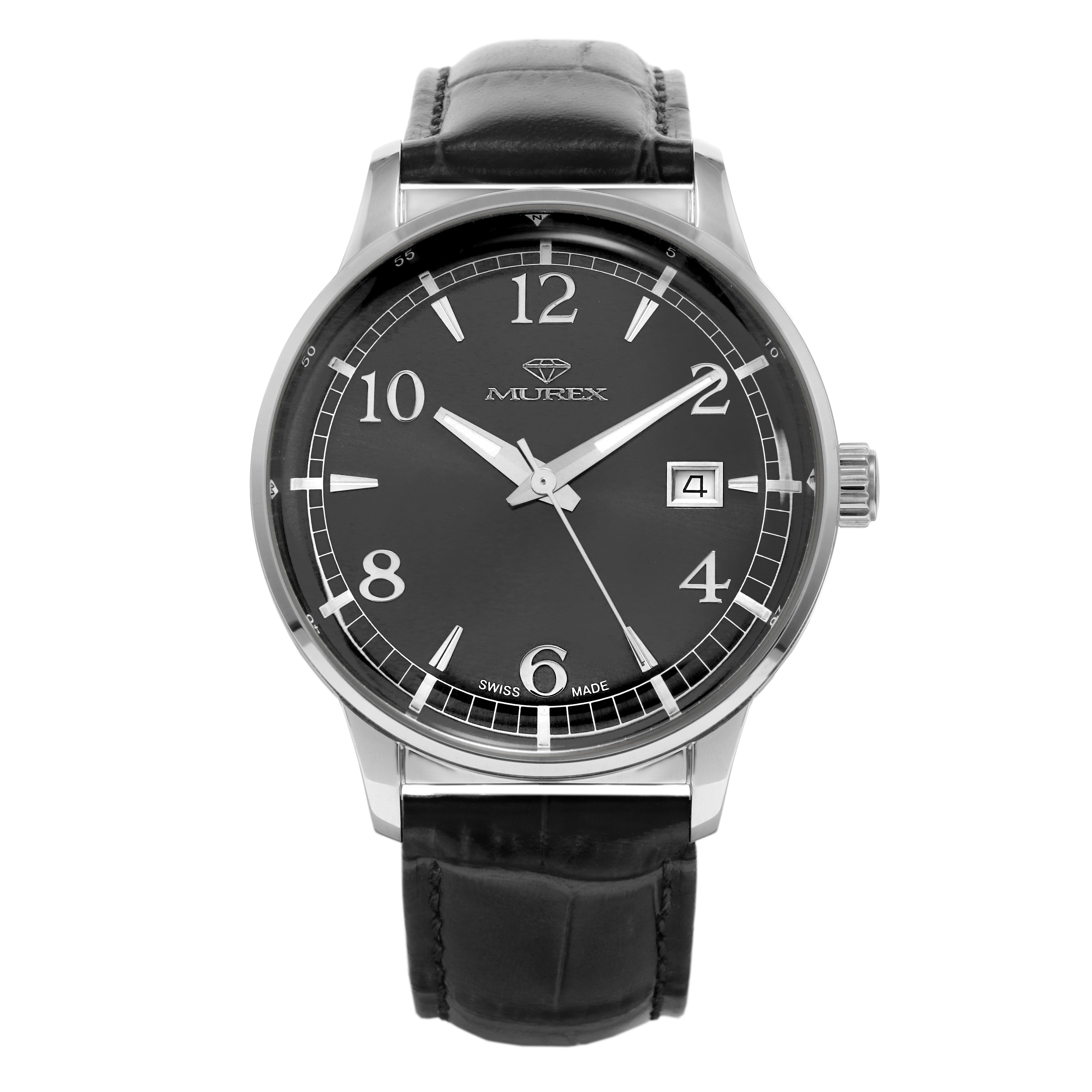 ساعة موريكس الرجالية بحركة كوارتز ولون مينا رمادي - MUR-0238