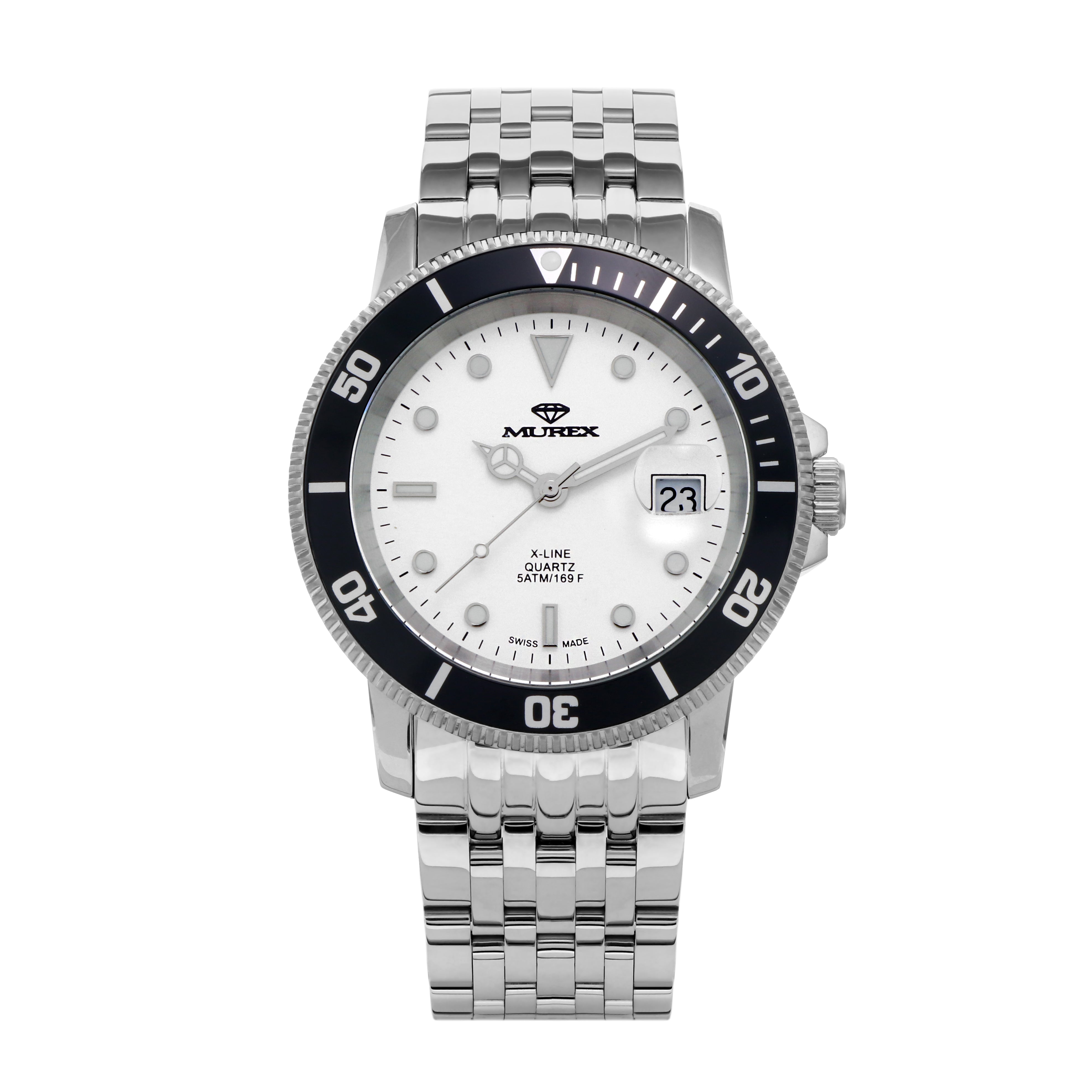 ساعة موريكس الرجالية بحركة كوارتز ولون مينا أبيض - MUR-0232